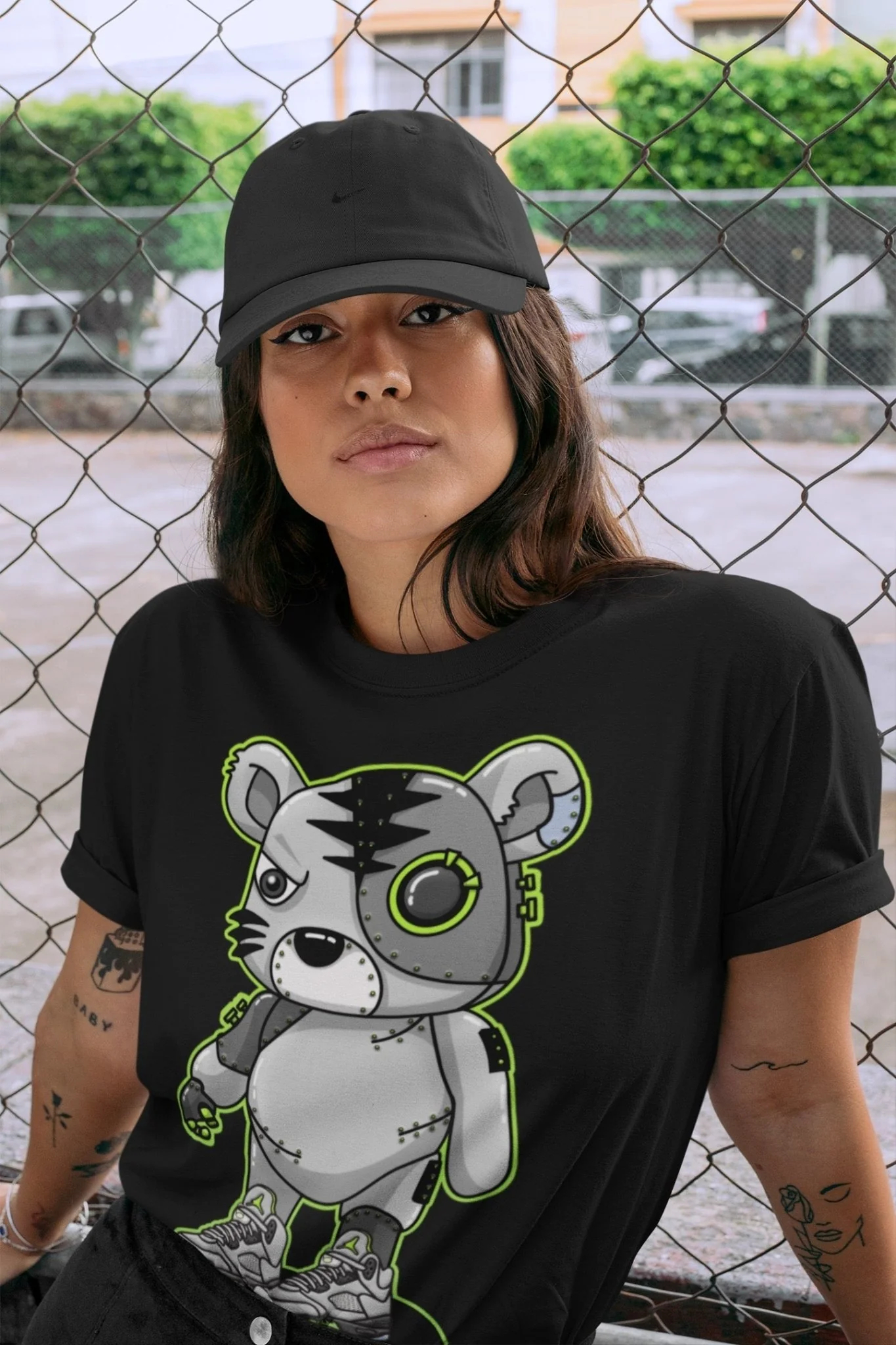 Cyborg Tiger Unisex Tops - Air Jordan 5 Green Bean