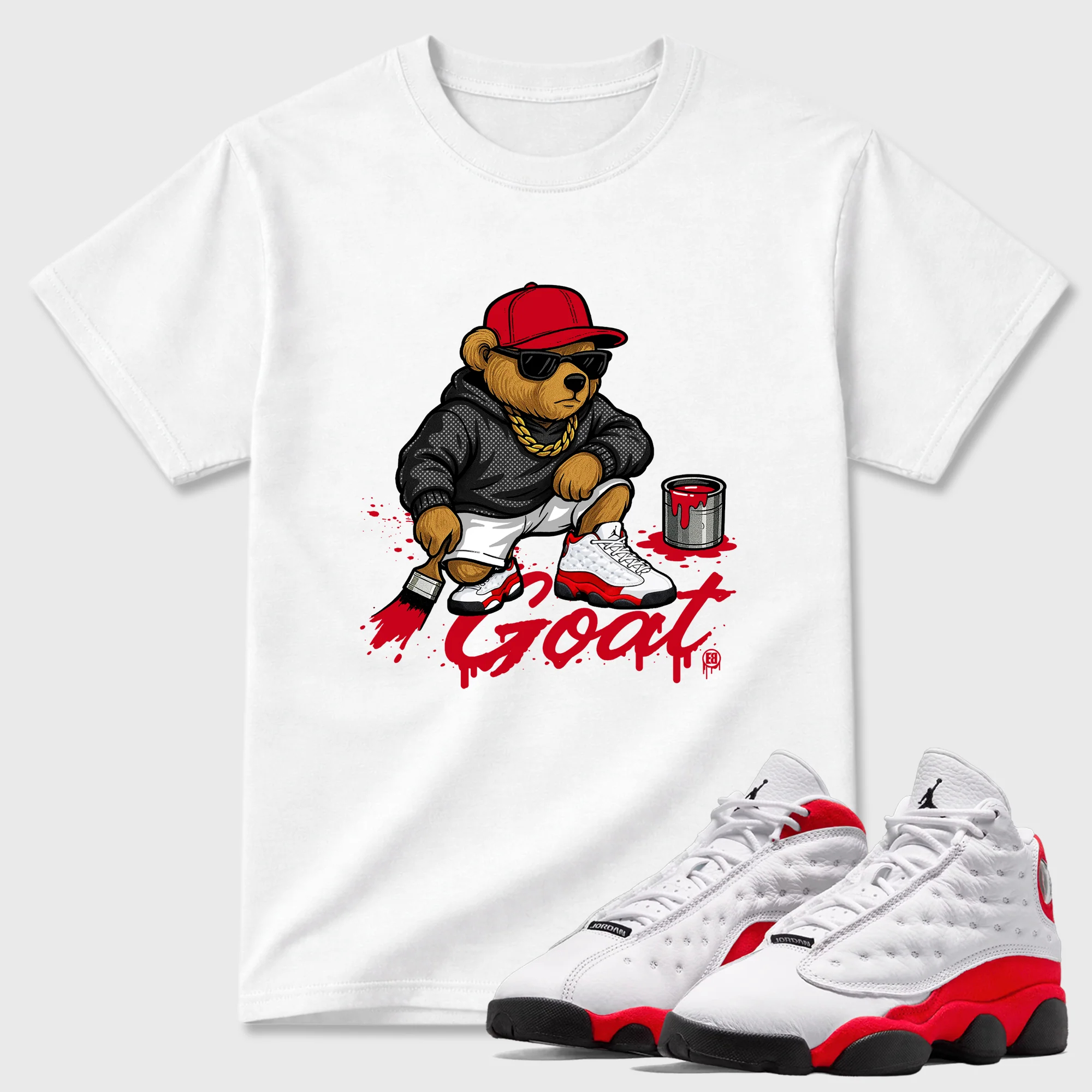 Drip The GOAT Sneaker Tees - Air Jordan 13 University Red