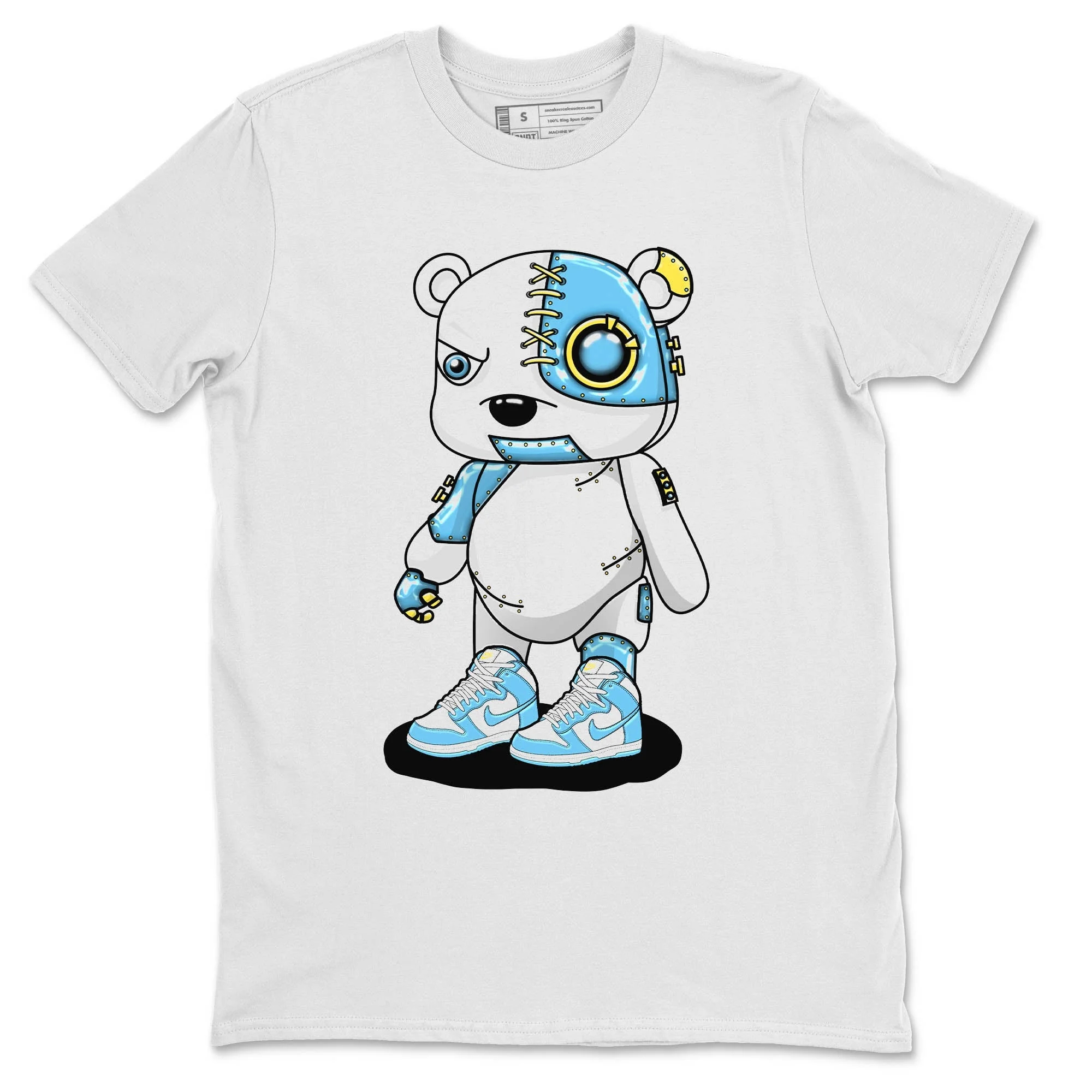 Cyborg Bear Unisex Tops - Dunk Blue Chill
