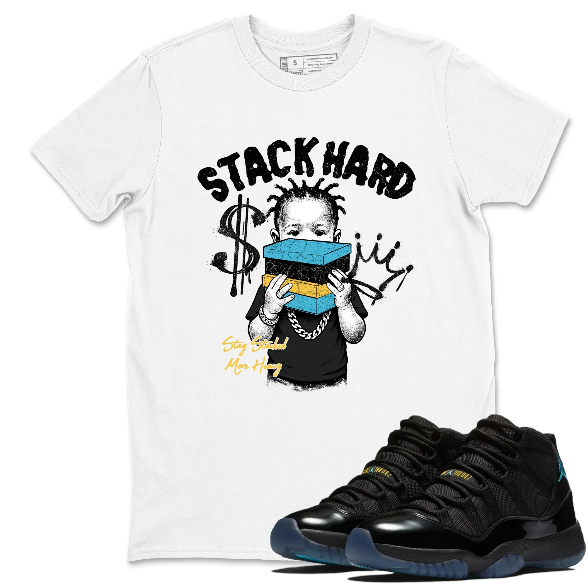 Stack Hard Sneaker Tees - Air Jordan 11 Gamma