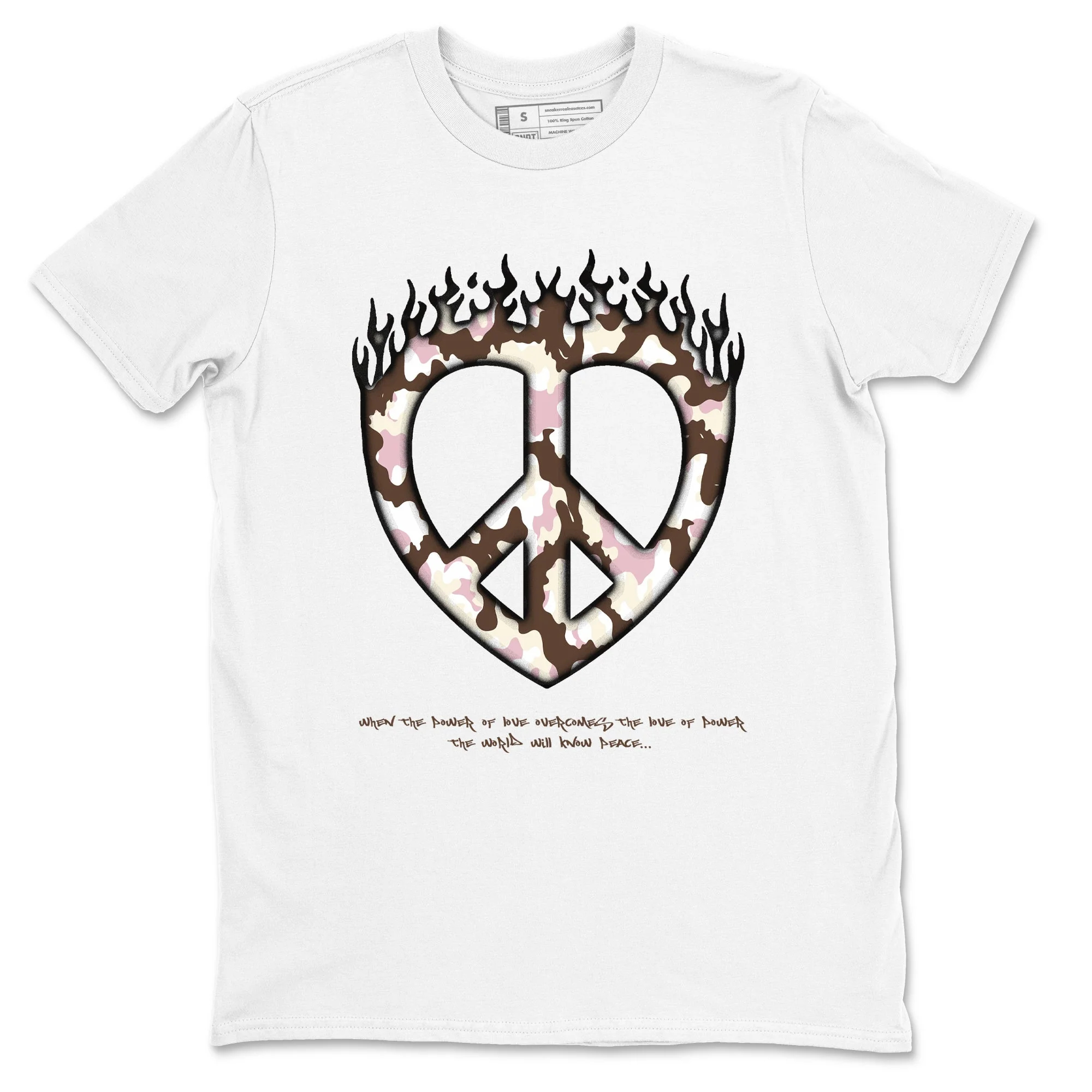 Love Peace Sneaker Tees - Dunk Cacao Wow And Pink Foam