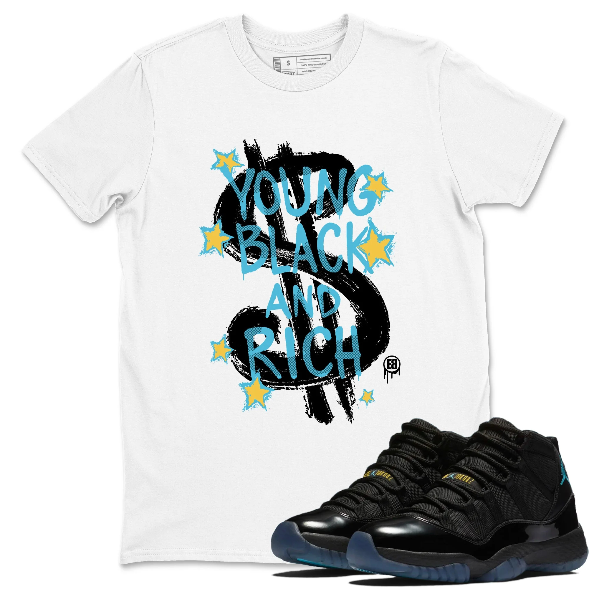 Young Black And Rich Sneaker Tees - Air Jordan 11 Gamma