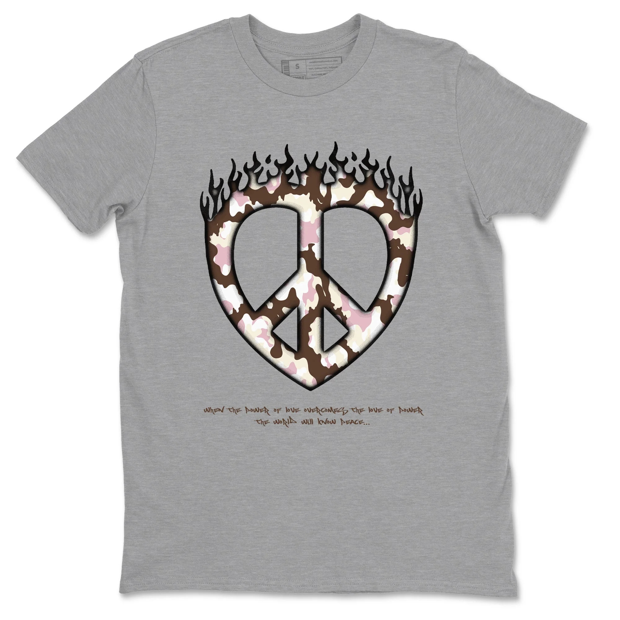 Love Peace Sneaker Tees - Dunk Cacao Wow And Pink Foam