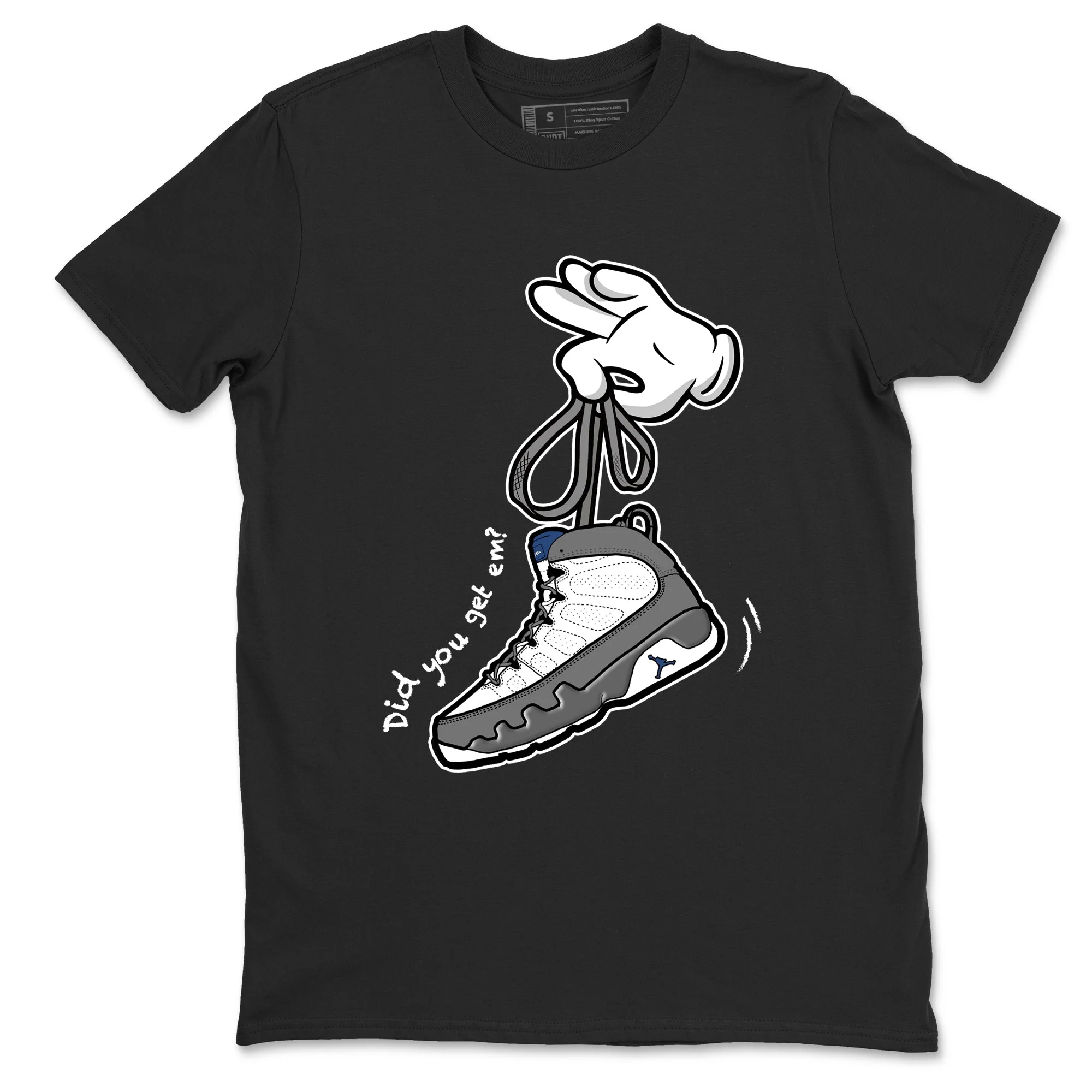 Cartoon Hands Sneaker Tees - Air Jordan 9 Flint Grey