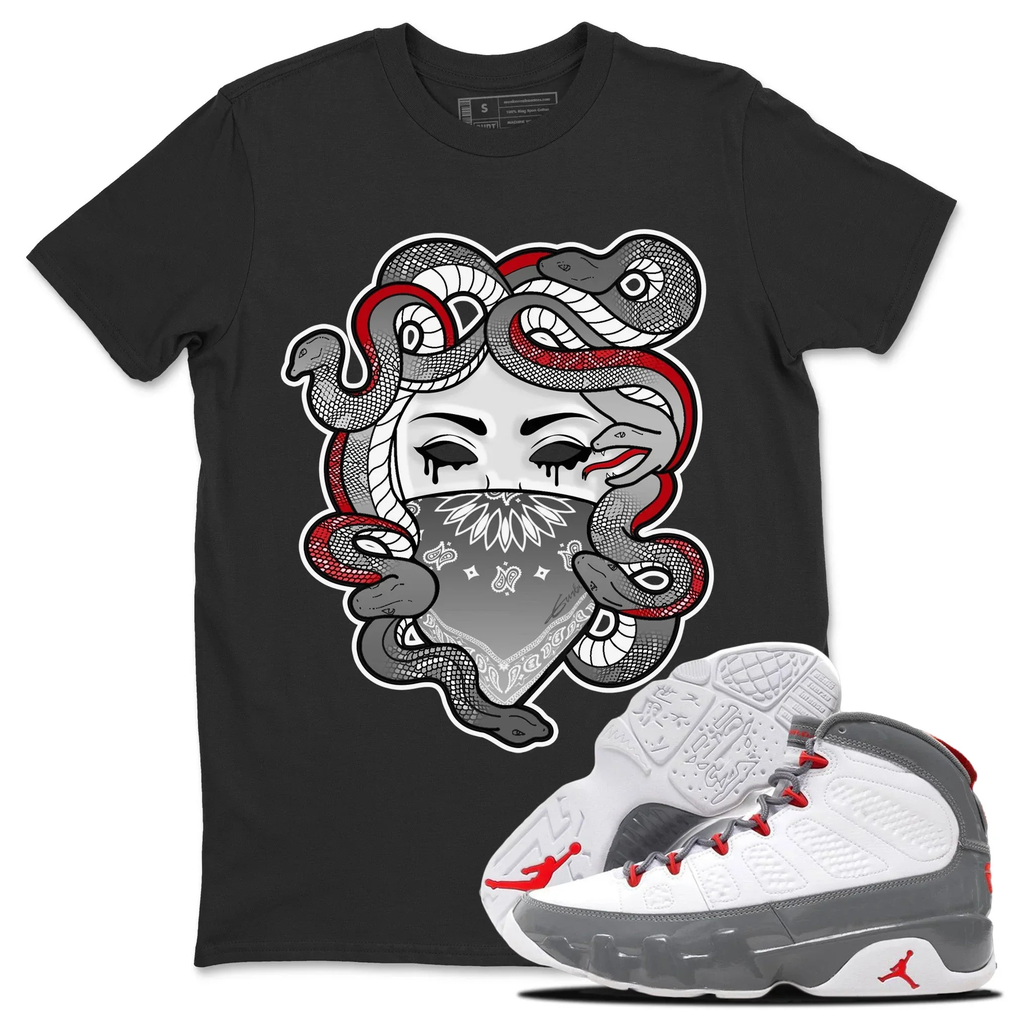 Medusa Unisex Tops - Air Jordan 9 Fire Red
