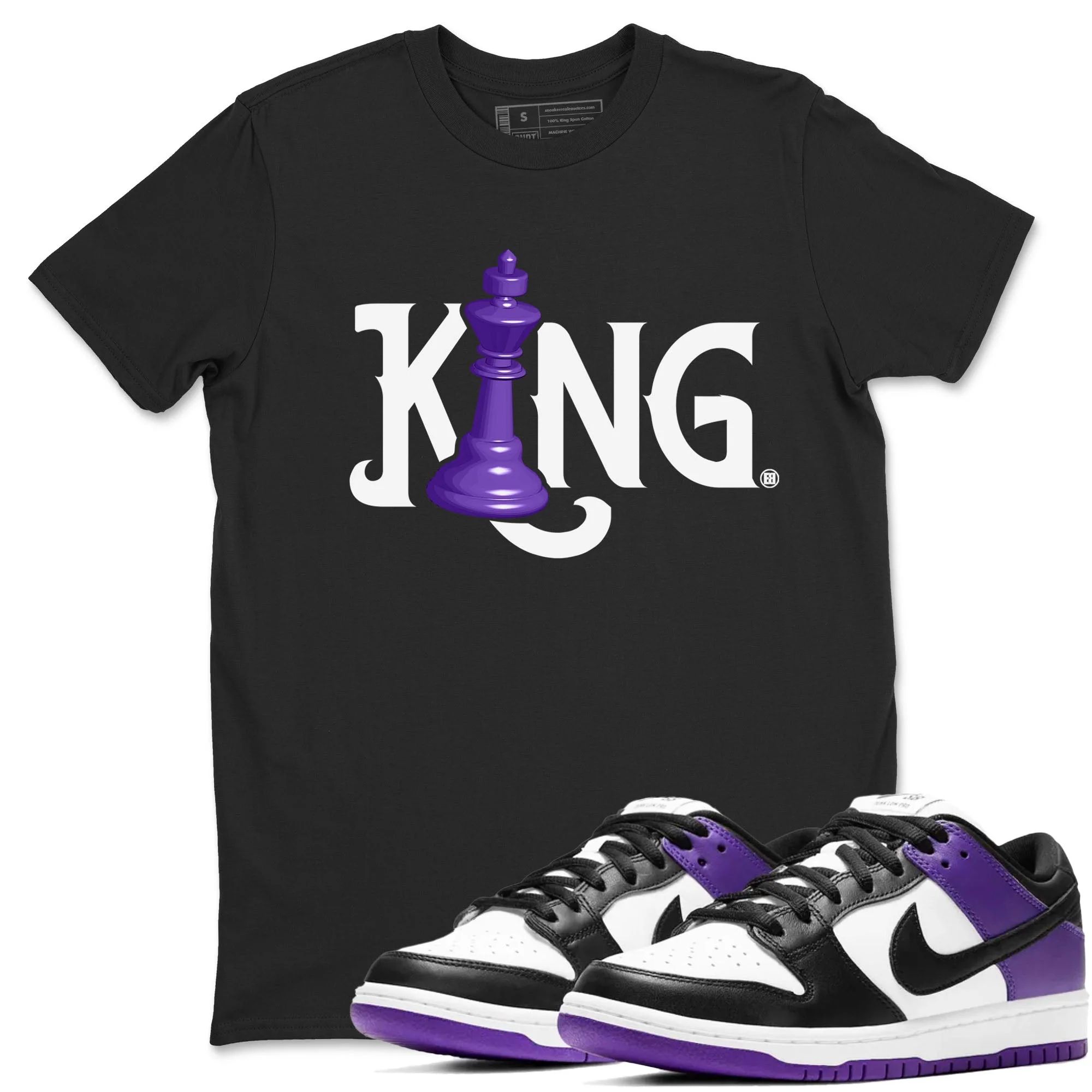 Chess King Sneaker Tees - Dunk Low Court Purple