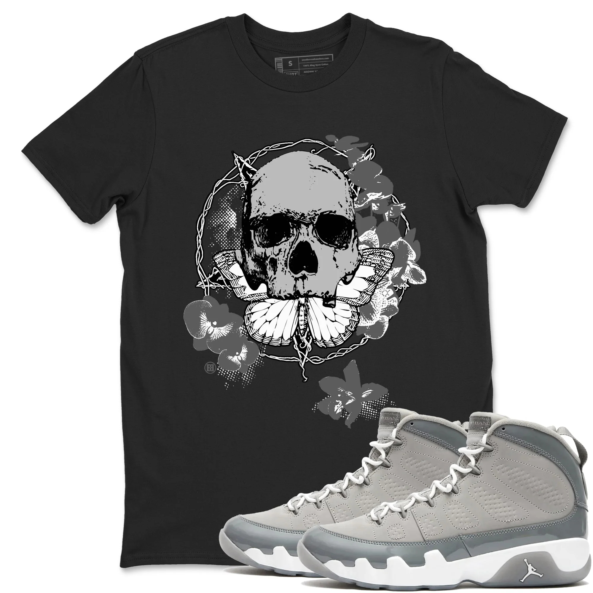 Carpe Diem Skull Sneaker Tees - Air Jordan 9 Cool Grey