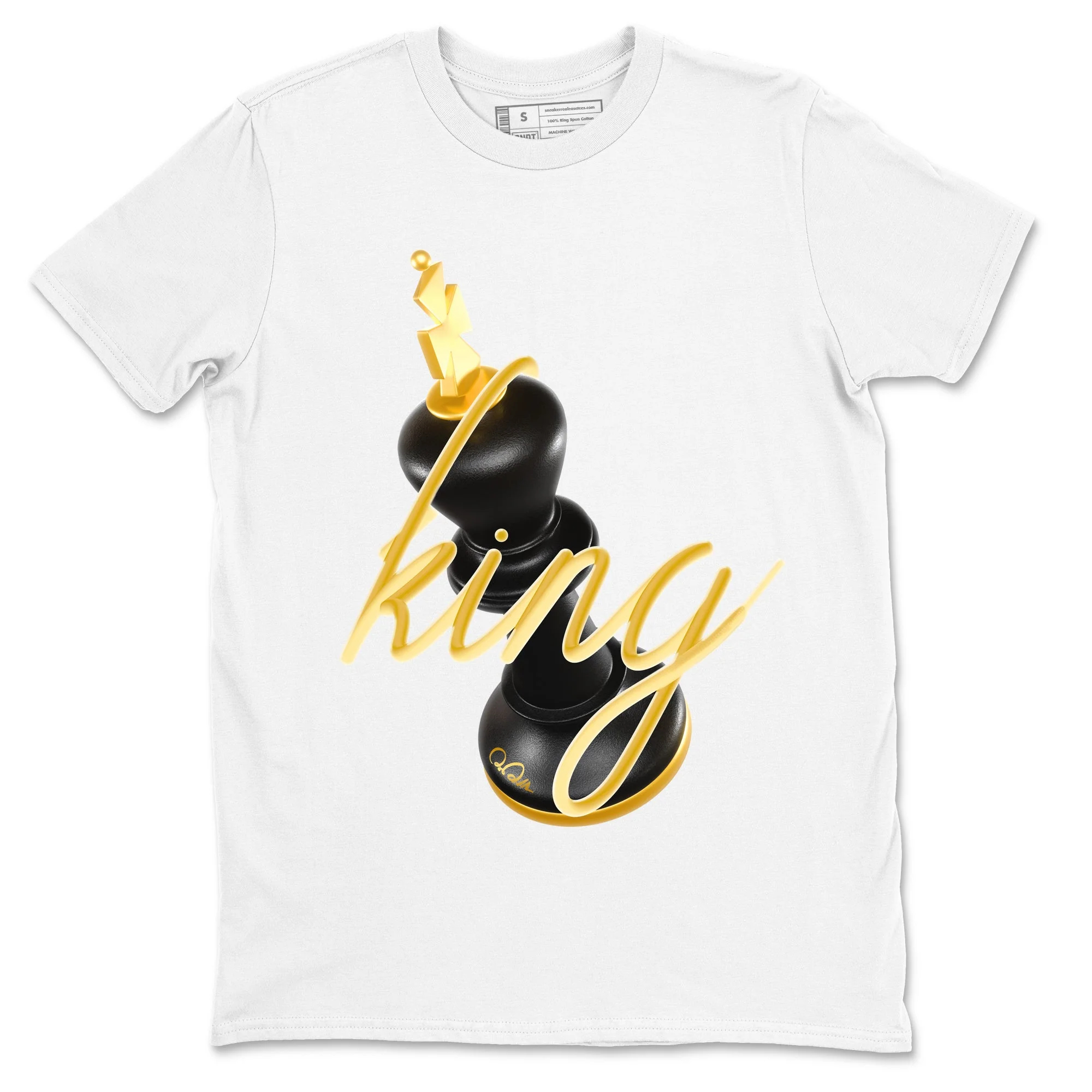 3D King Sneaker Tees - Air Jordan 1 Black Metallic Gold
