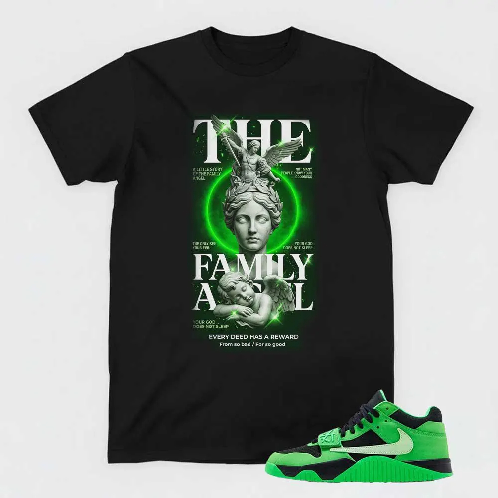 AJ Jumpman Jack Green Spark Sneaker Matching Shirt, The Angel Family Streetwear