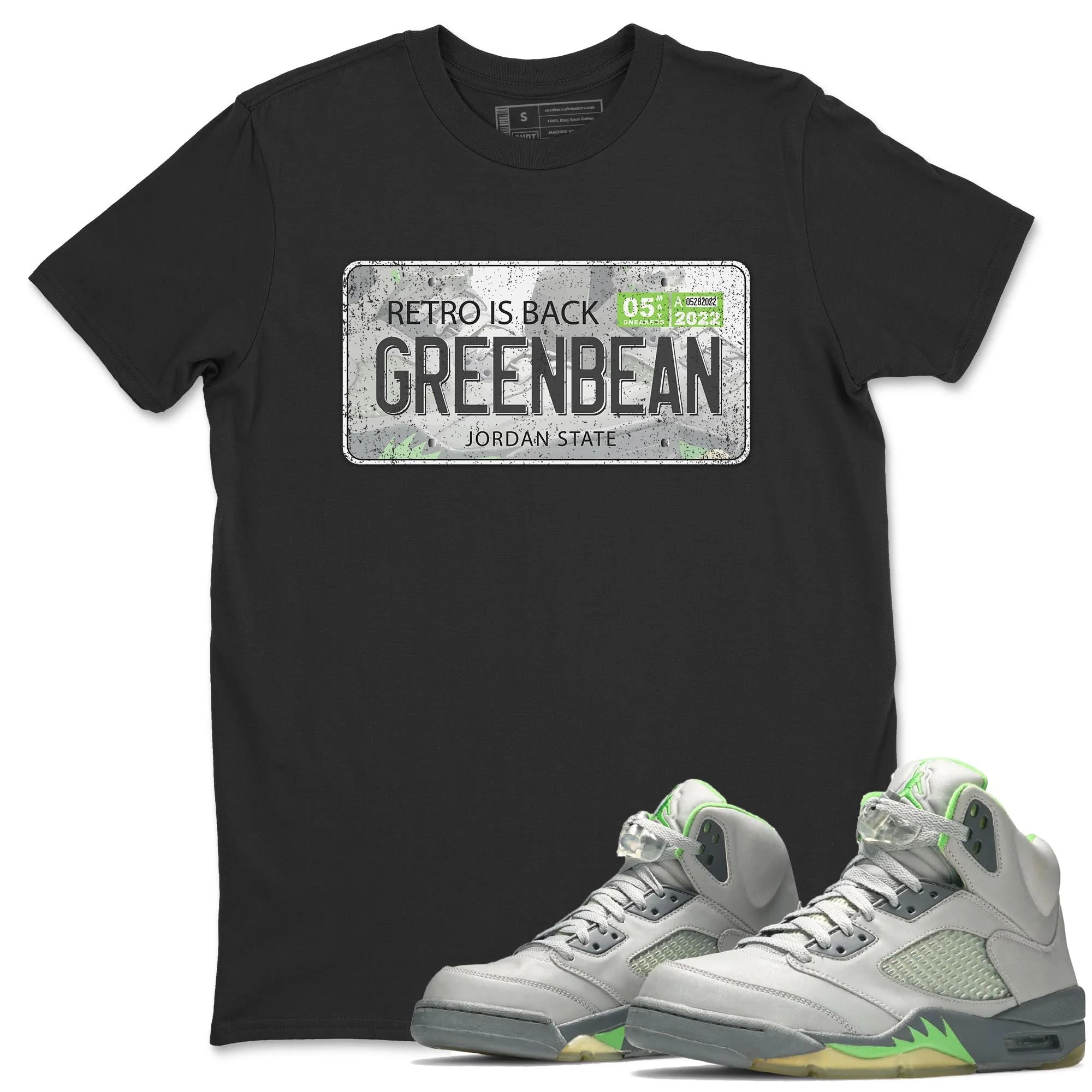 Jordan Plate Unisex Tops - Air Jordan 5 Green Bean