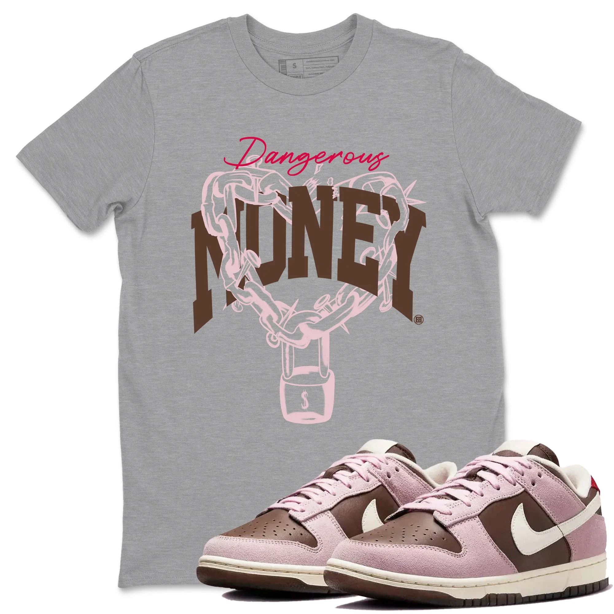 Dangerous Money Sneaker Tees - Dunk Cacao Wow And Pink Foam
