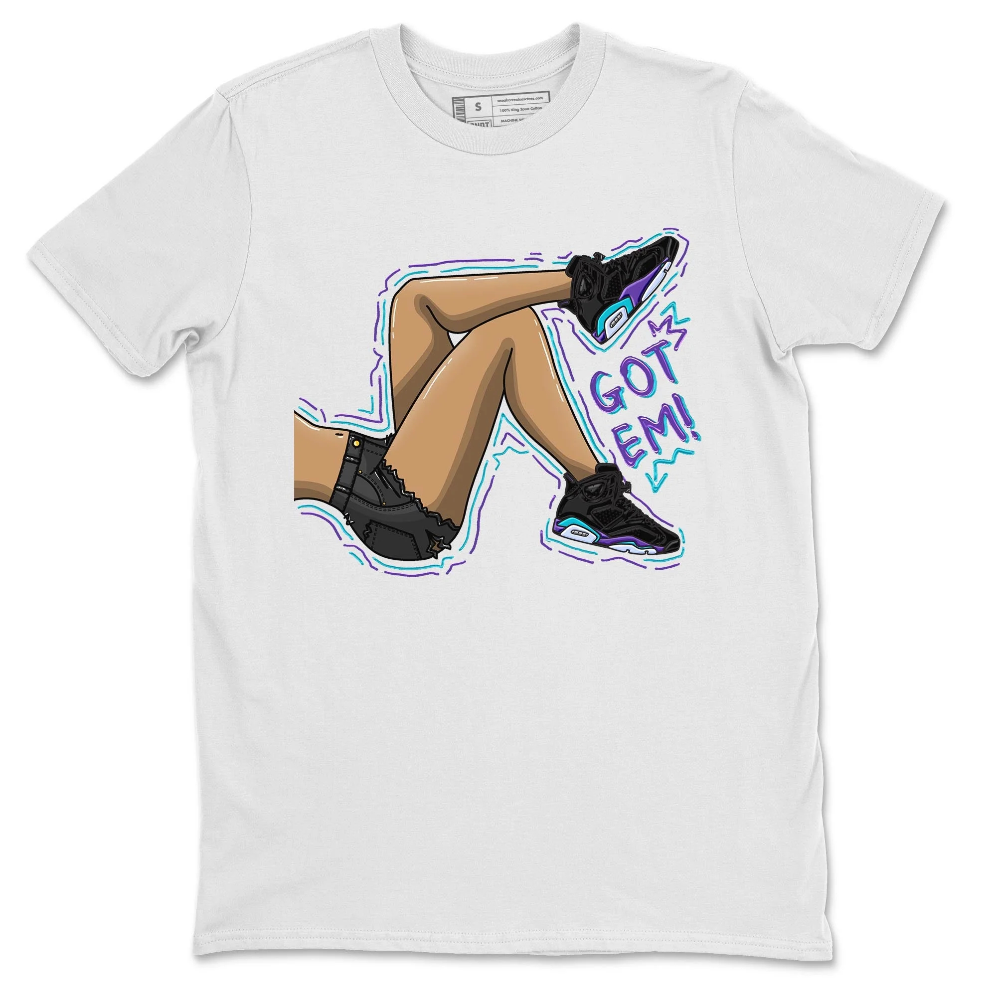 Got Em Legs Sneaker Tee - Air Jordan 6 Aqua