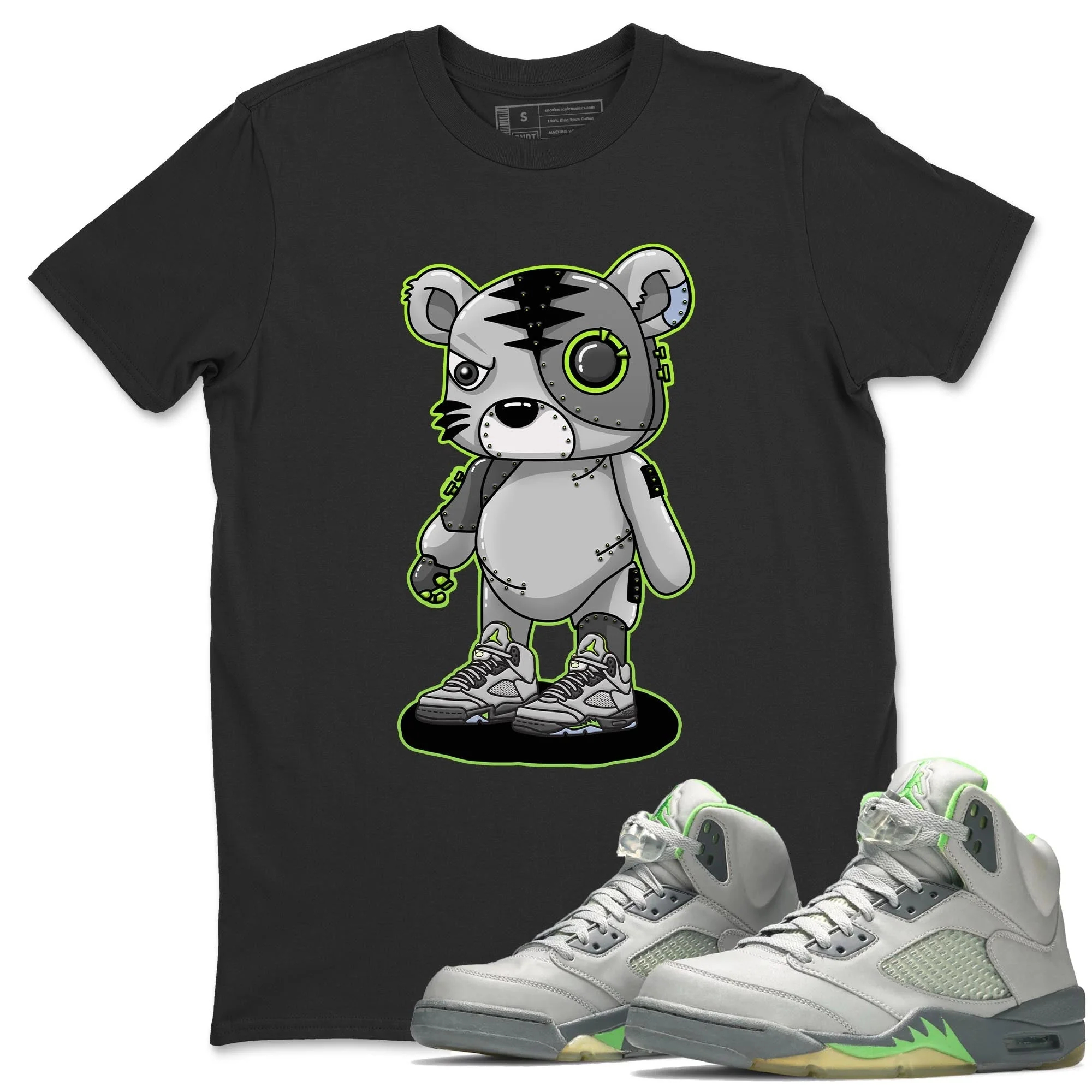 Cyborg Tiger Unisex Tops - Air Jordan 5 Green Bean