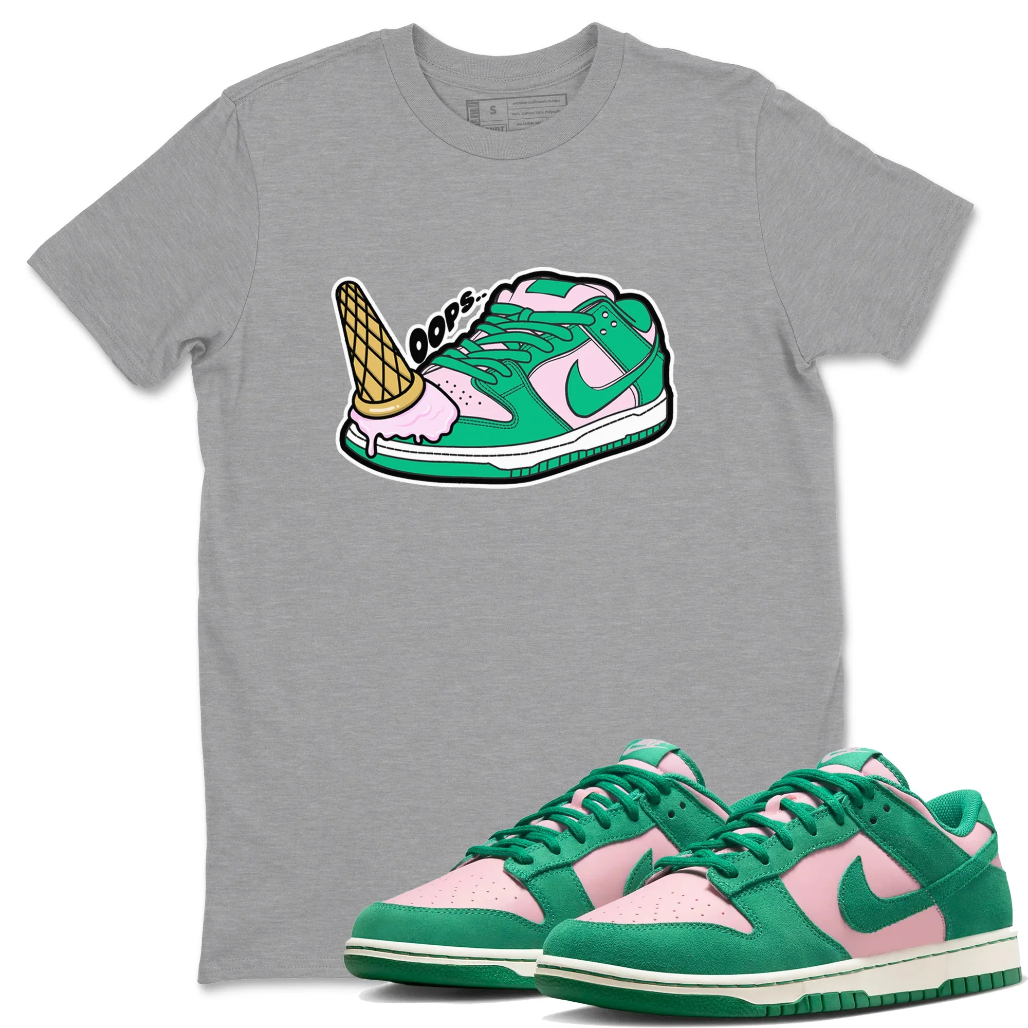 Dropped Ice Cream Sneaker Tees - Dunk Medium Soft Pink Malachite