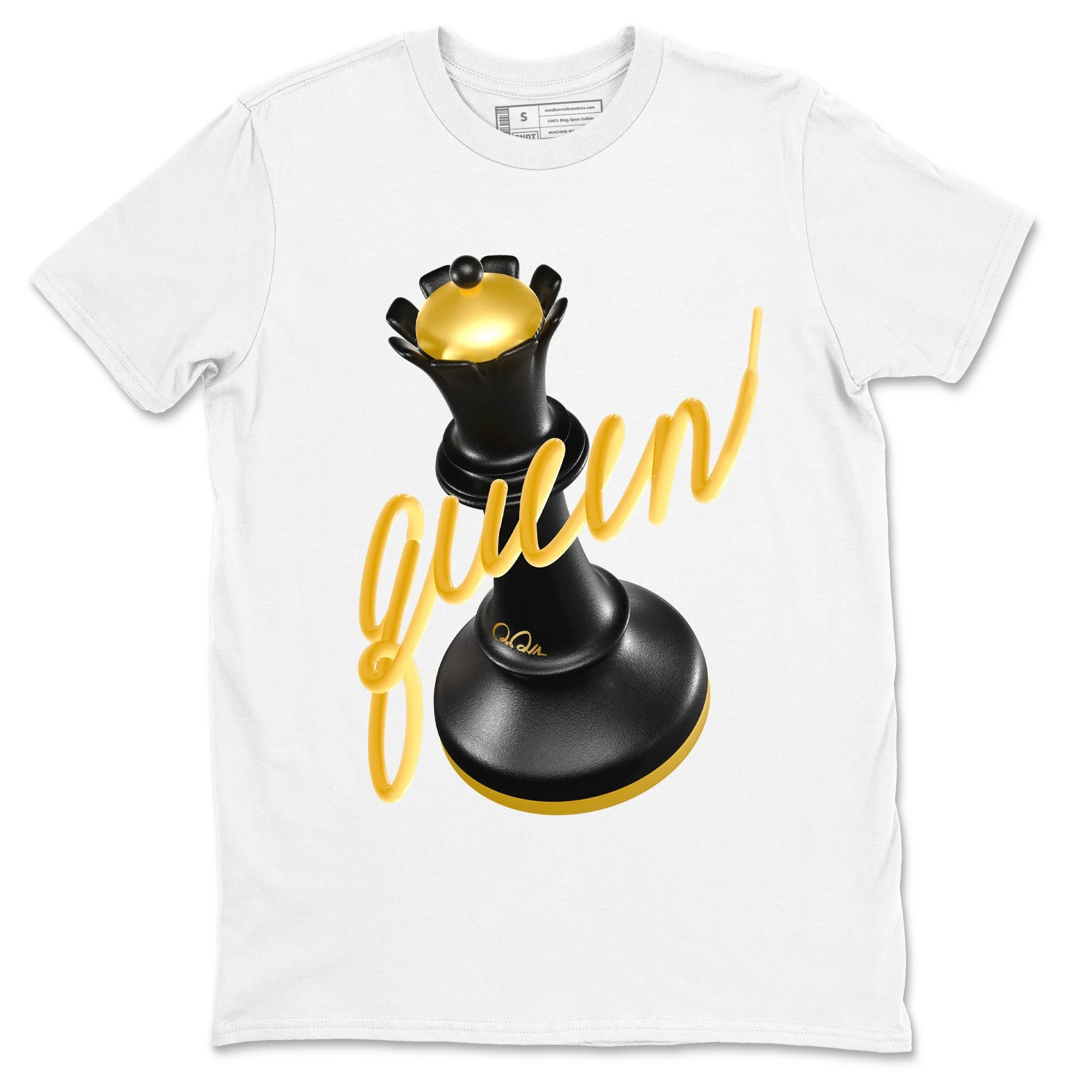 3D Queen Sneaker Tees - Air Jordan 1 Black Metallic Gold