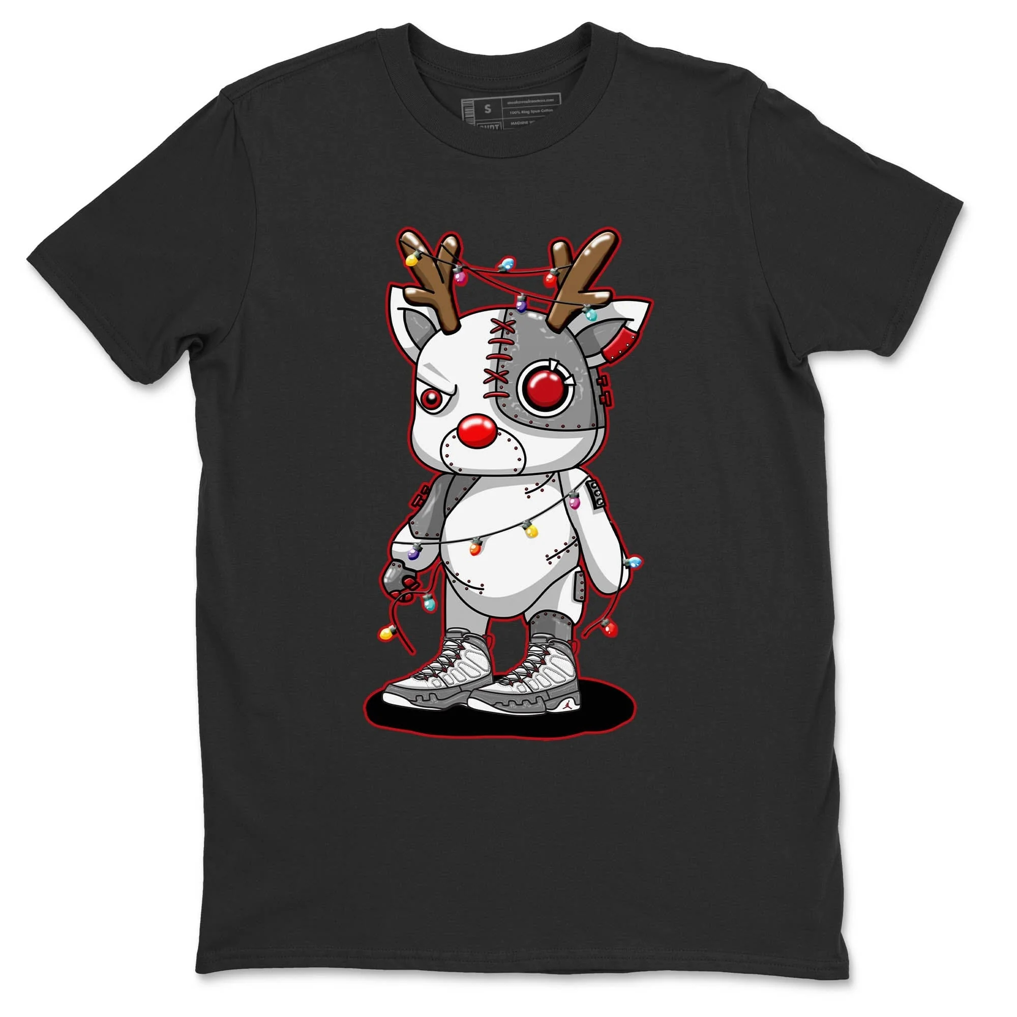 Cyborg Reindeer Unisex Tops - Air Jordan 9 Fire Red