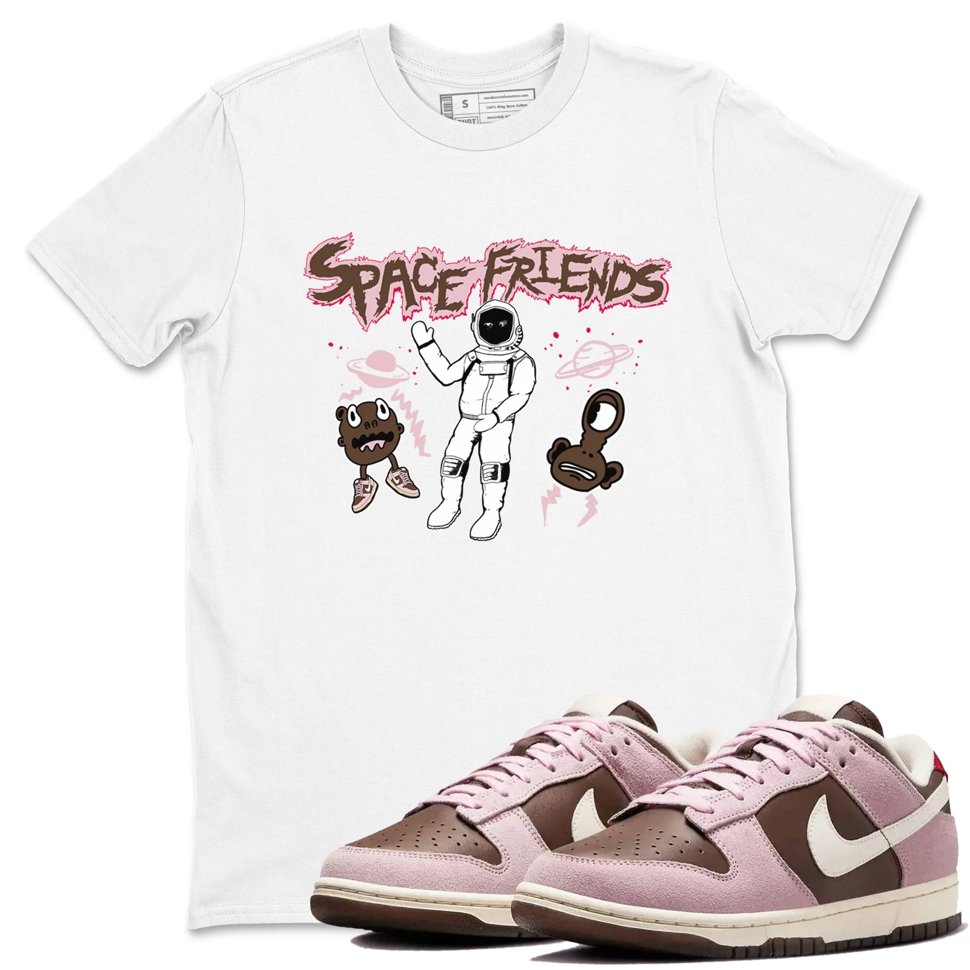 Space Friends Sneaker Tees - Dunk Cacao Wow And Pink Foam