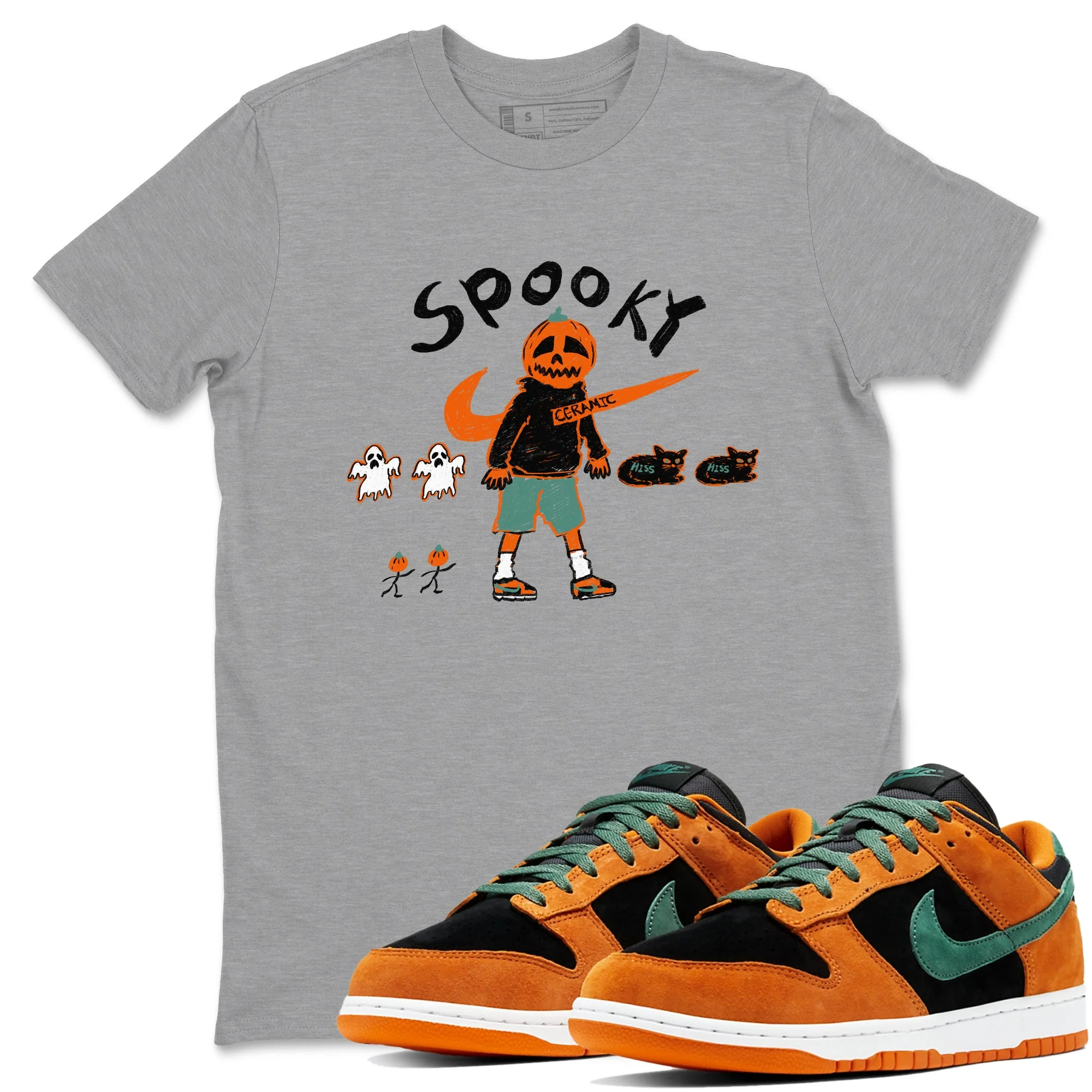 Spooky Pumpkin Sneaker Tees - Dunk Ceramic