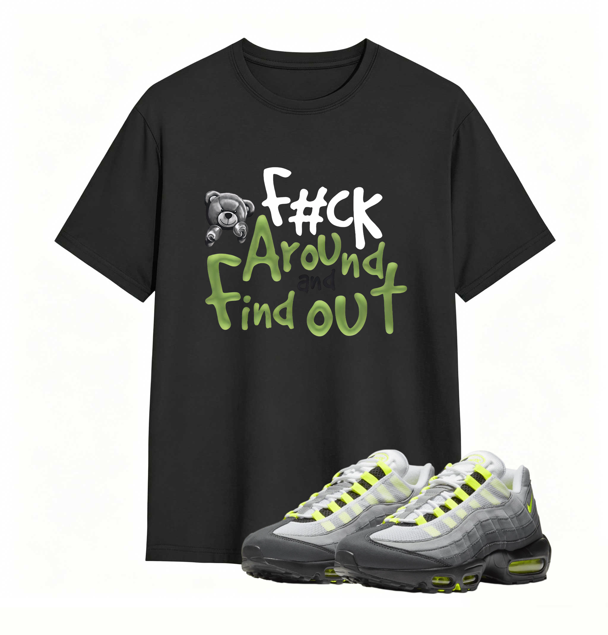 Air Max 95 OG Neon Yellow Shirt, Matching FCK Tshirt