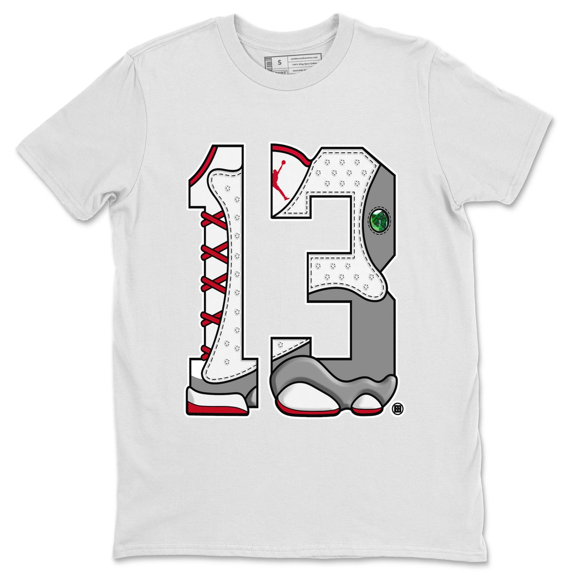 Number 13 Unisex Tops - Air Jordan 13 Wolf Grey