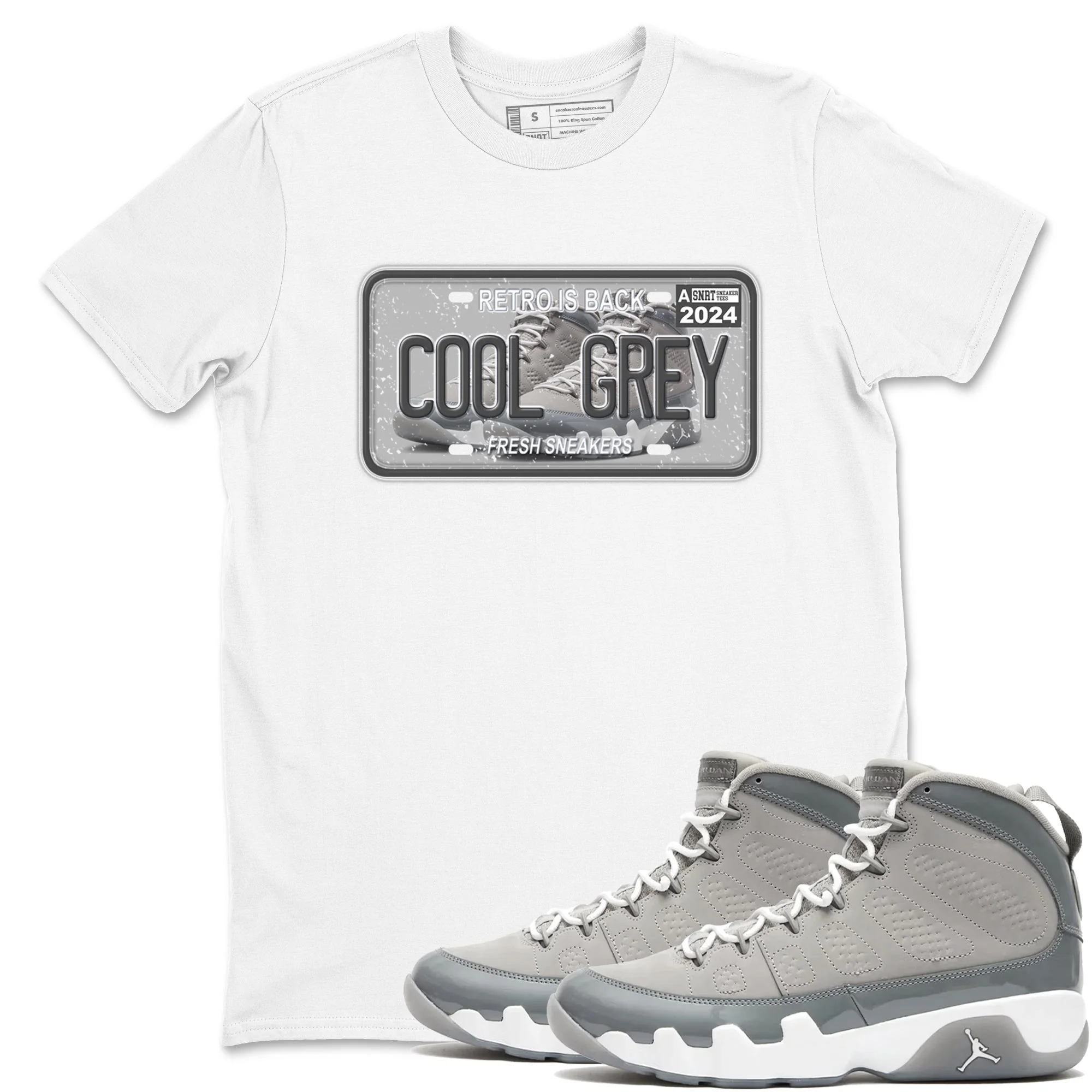 Sneaker Plate Sneaker Tees - Air Jordan 9 Cool Grey