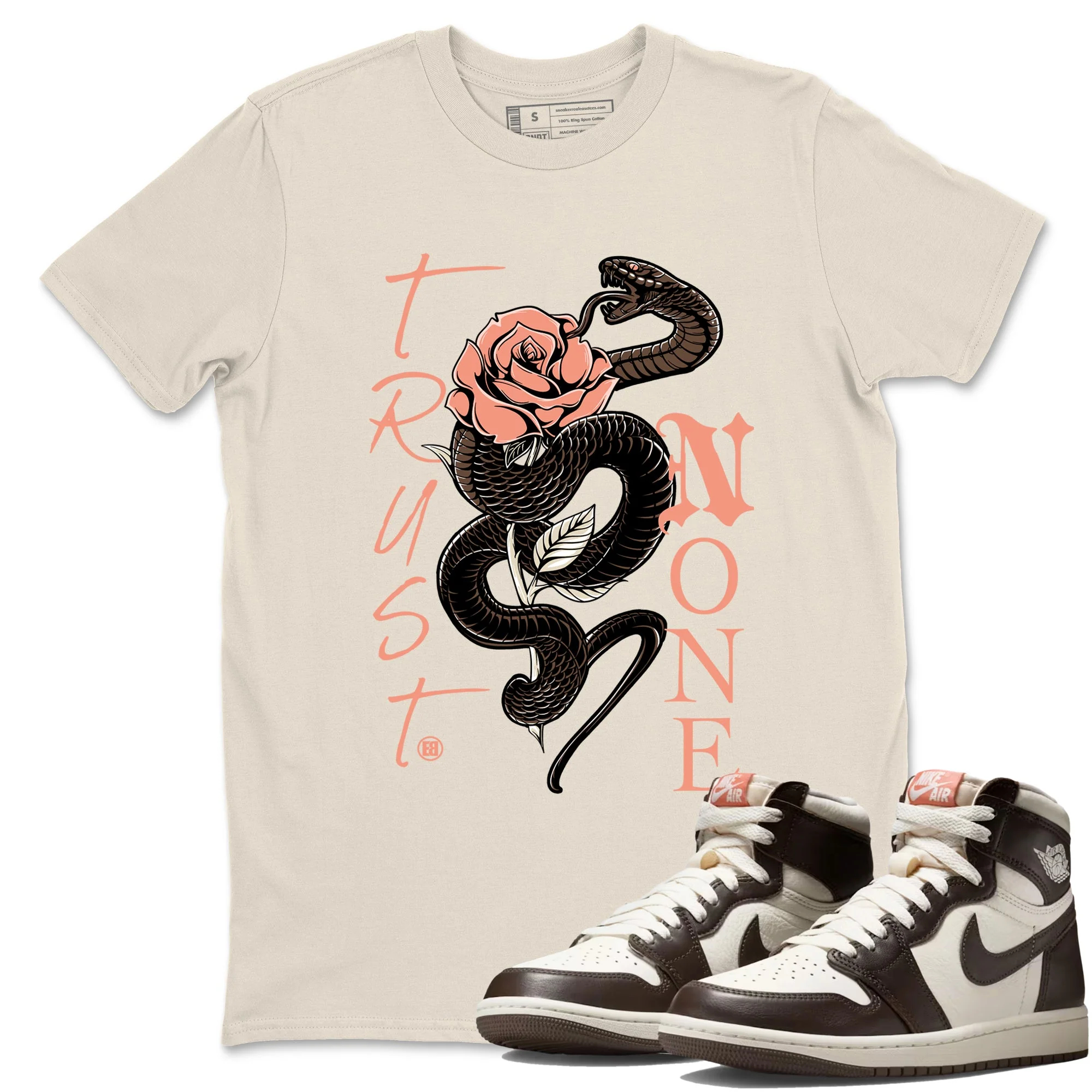 Trust None Sneaker Tees - Air Jordan 1 Baroque Brown