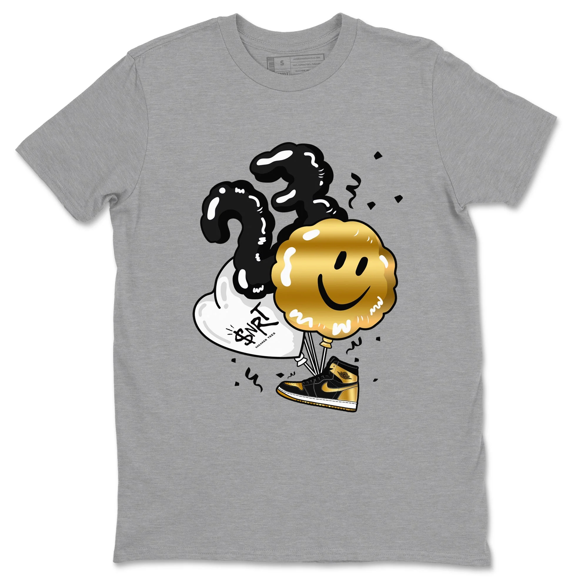 Balloon Sneaker Tees - Air Jordan 1 Black Metallic Gold