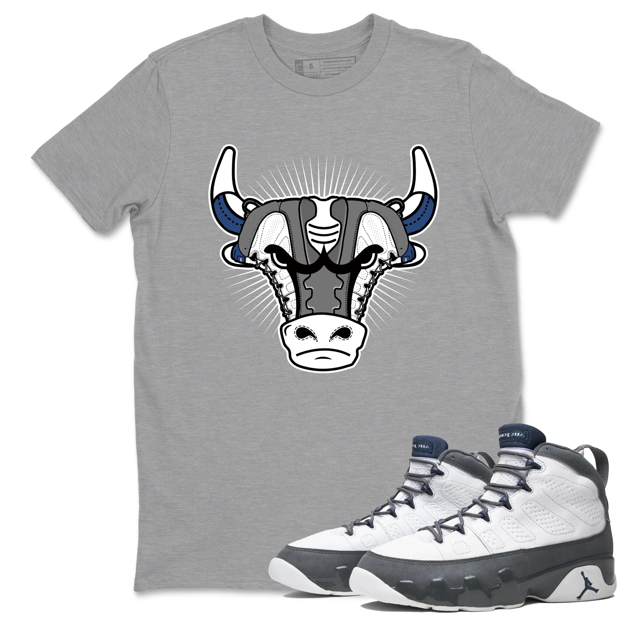 Sneaker Bull Head Sneaker Tees - Air Jordan 9 Flint Grey