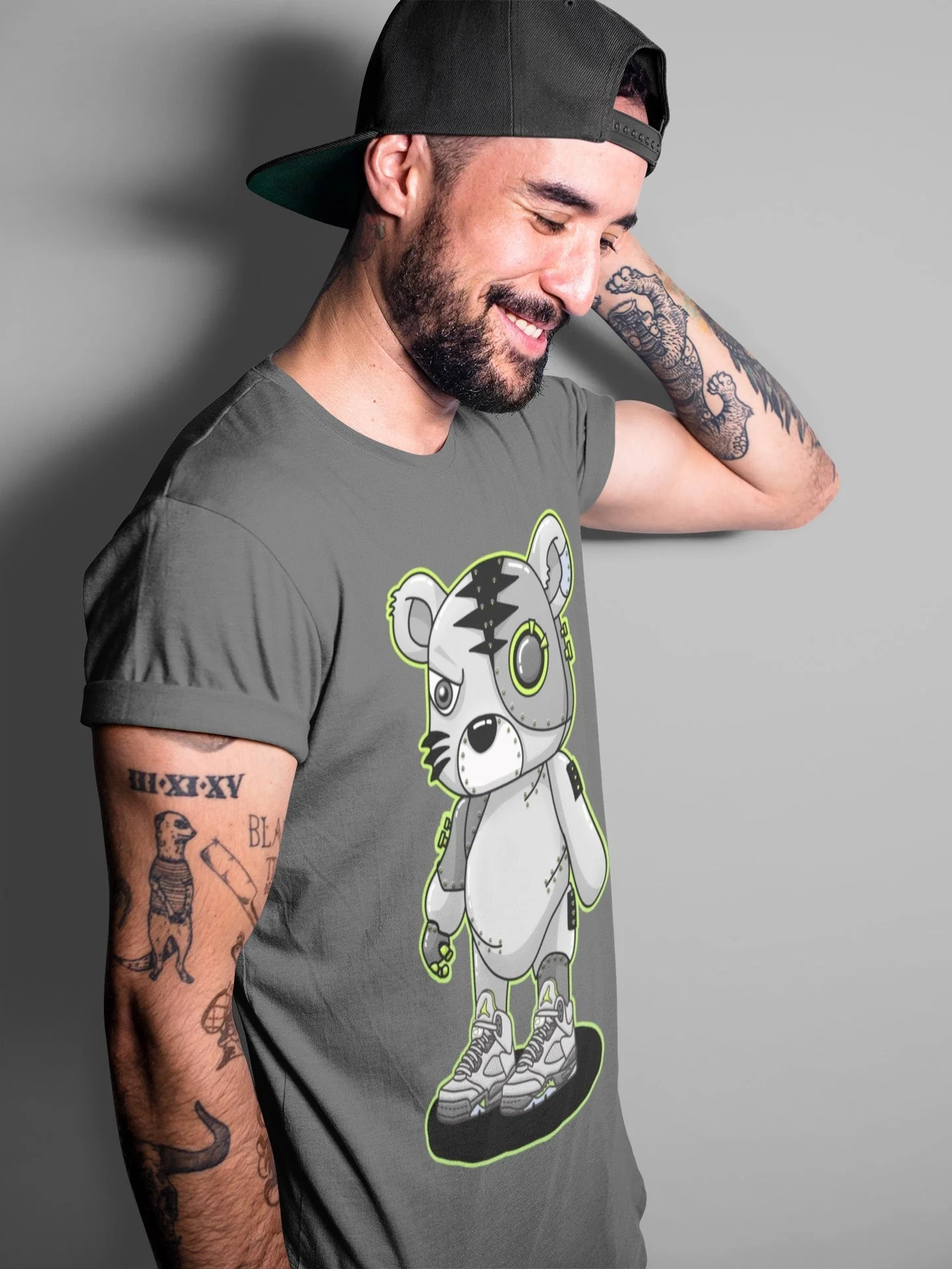 Cyborg Tiger Unisex Tops - Air Jordan 5 Green Bean