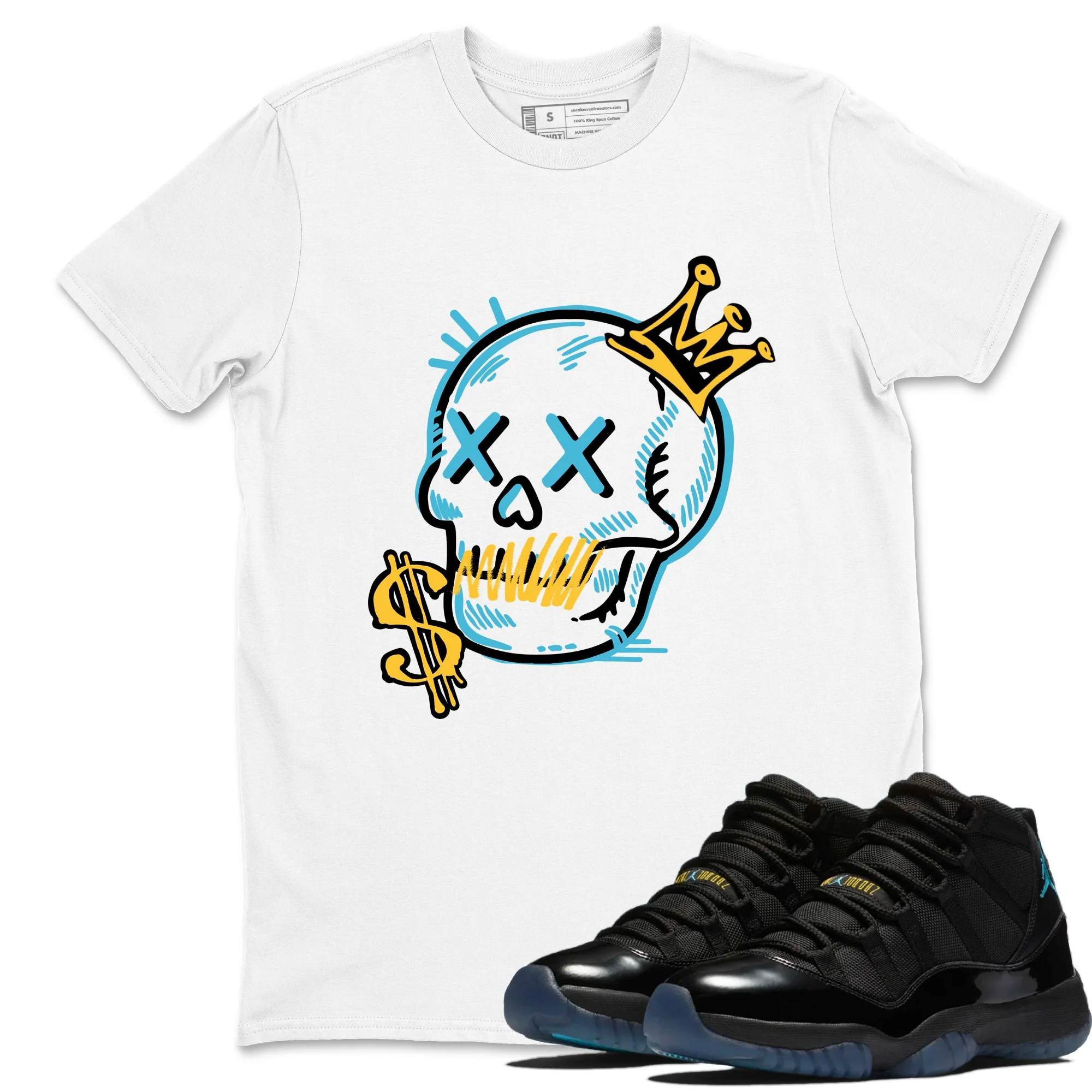 Neon Skull Sneaker Tees - Air Jordan 11 Gamma