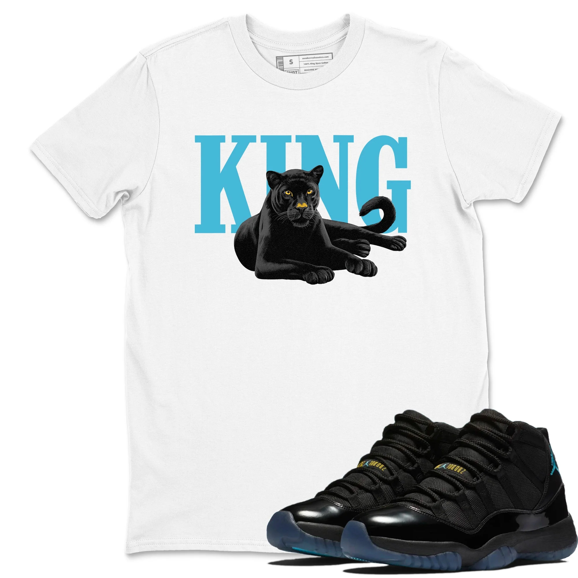 King Black Cat Sneaker Tees - Air Jordan 11 Gamma