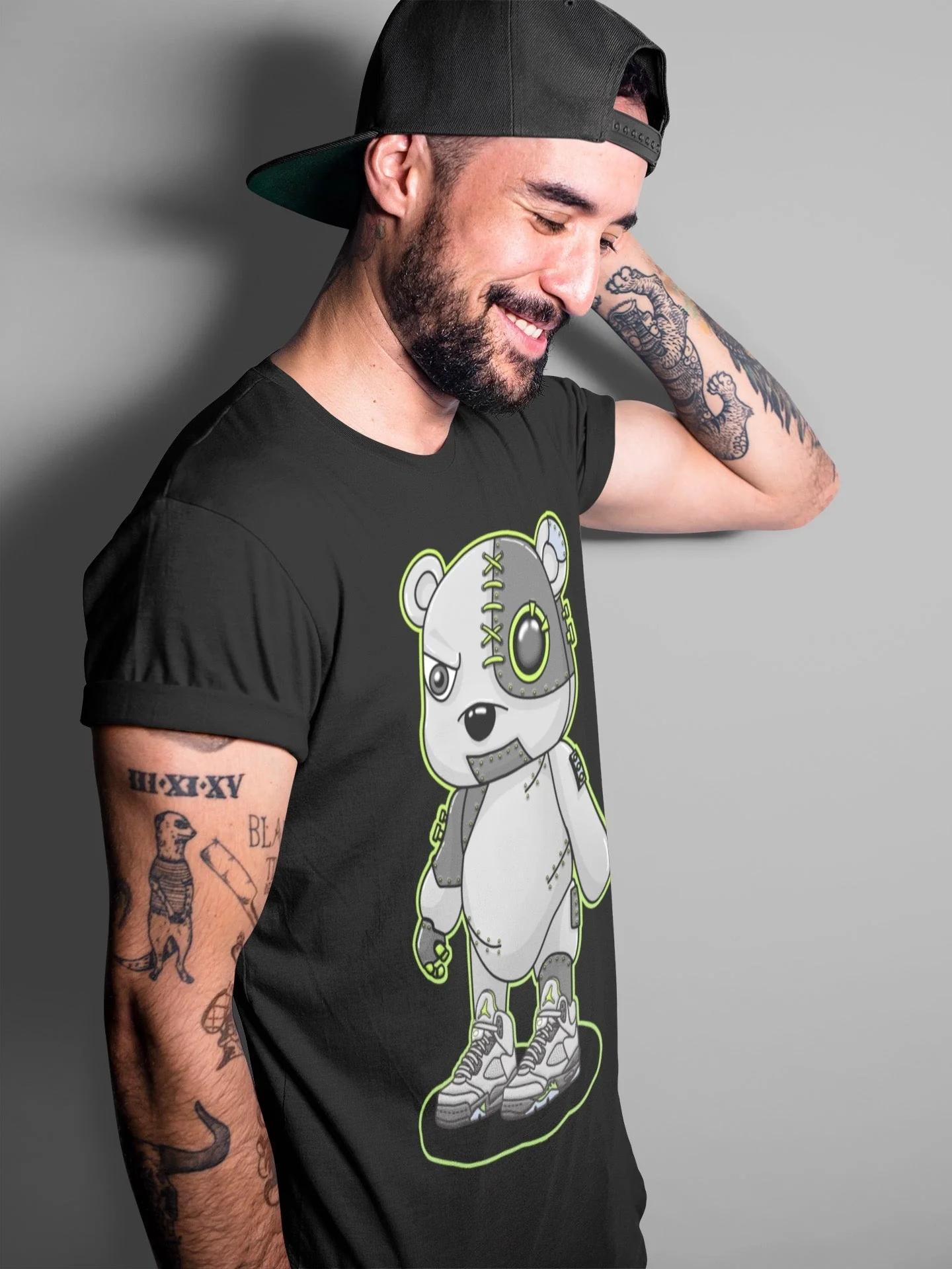 Cyborg Bear Unisex Tops - Air Jordan 5 Green Bean
