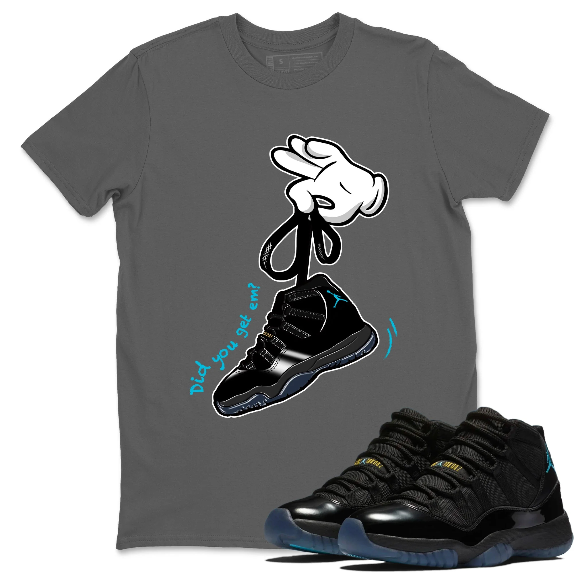 Cartoon Hands Sneaker Tees - Air Jordan 11 Gamma