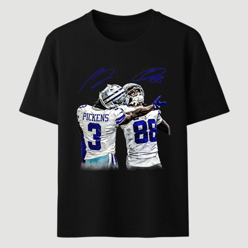Vintage Close-Up Football Athlete Signature Graphic T-Shirt
