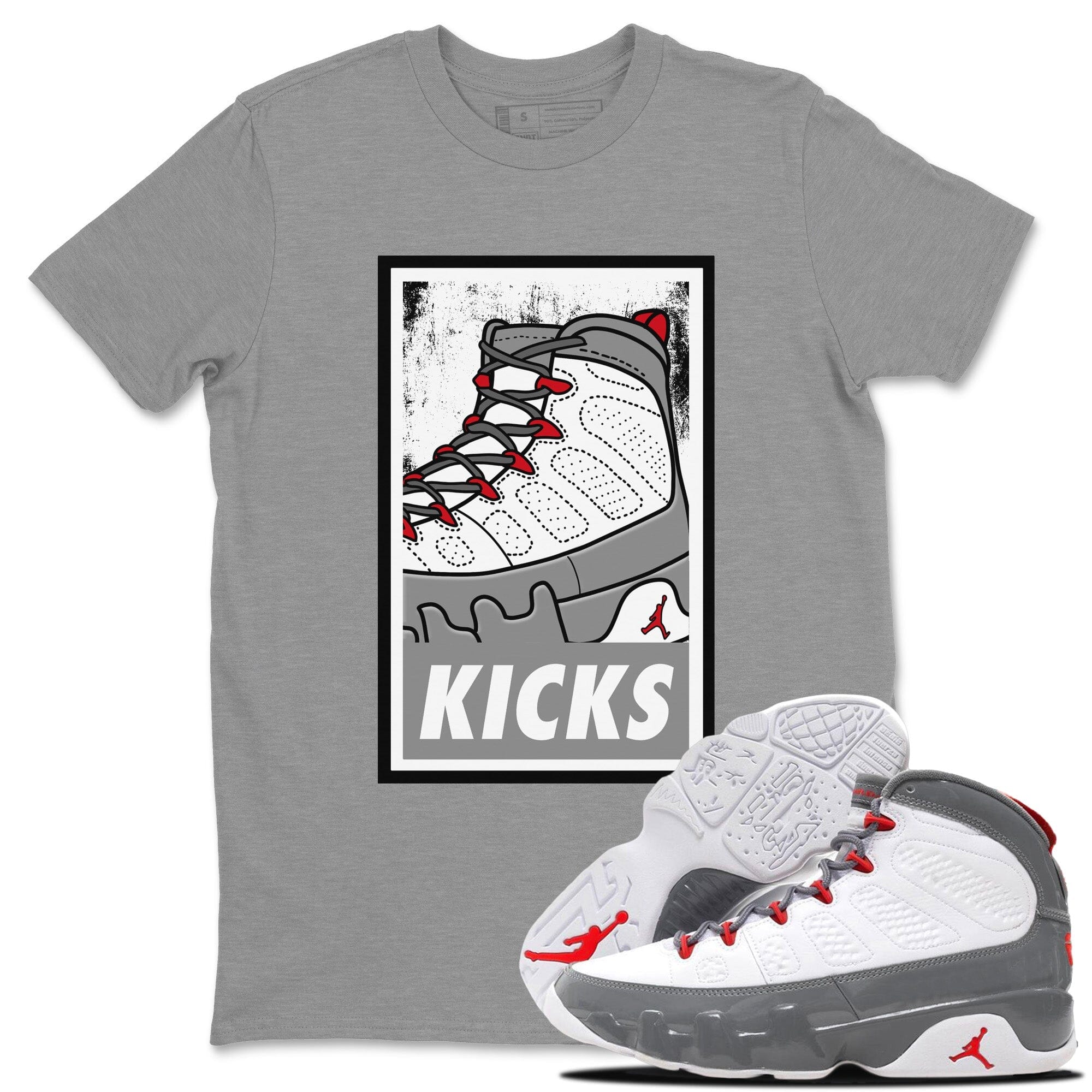 KICKS Unisex Tops - Air Jordan 9 Fire Red