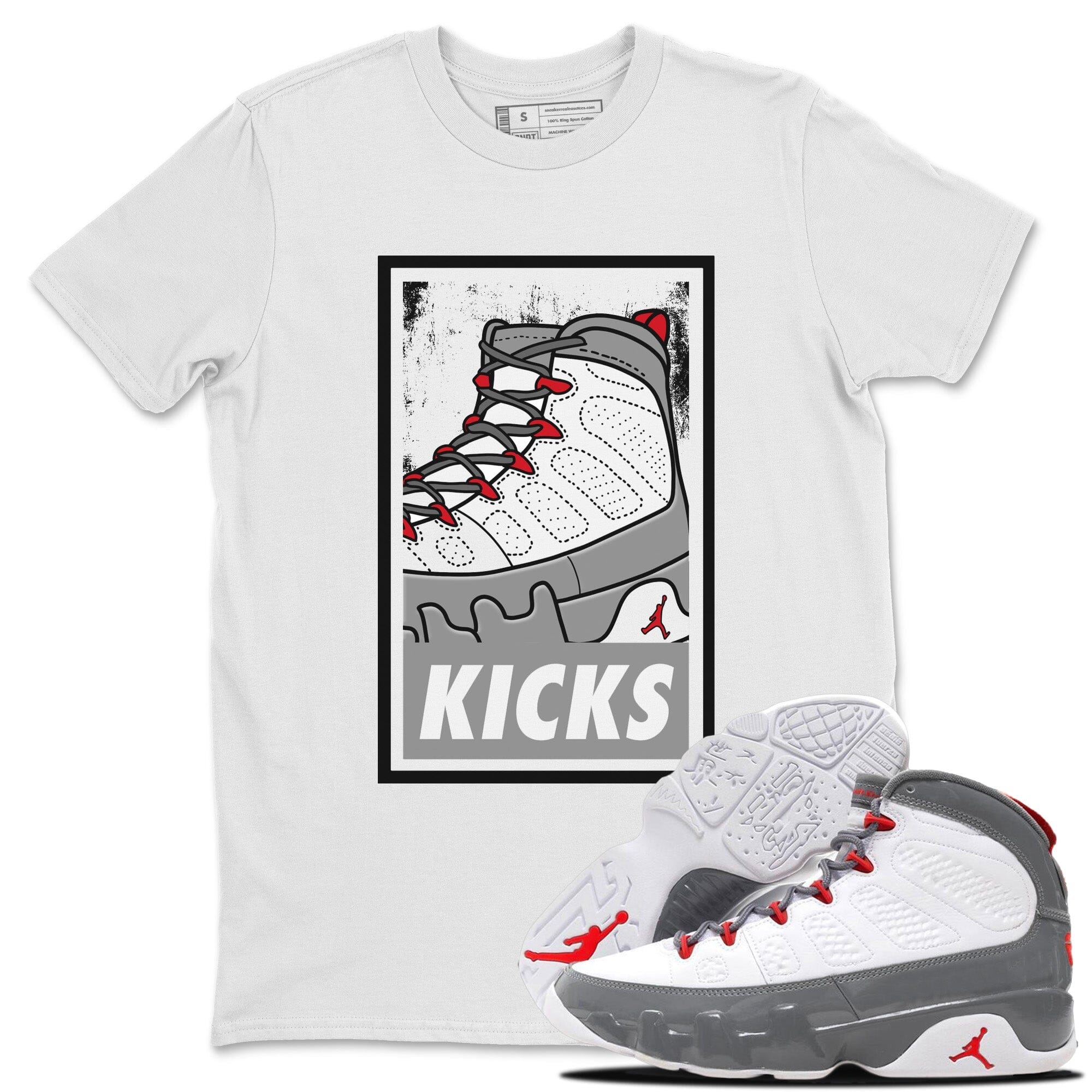 KICKS Unisex Tops - Air Jordan 9 Fire Red