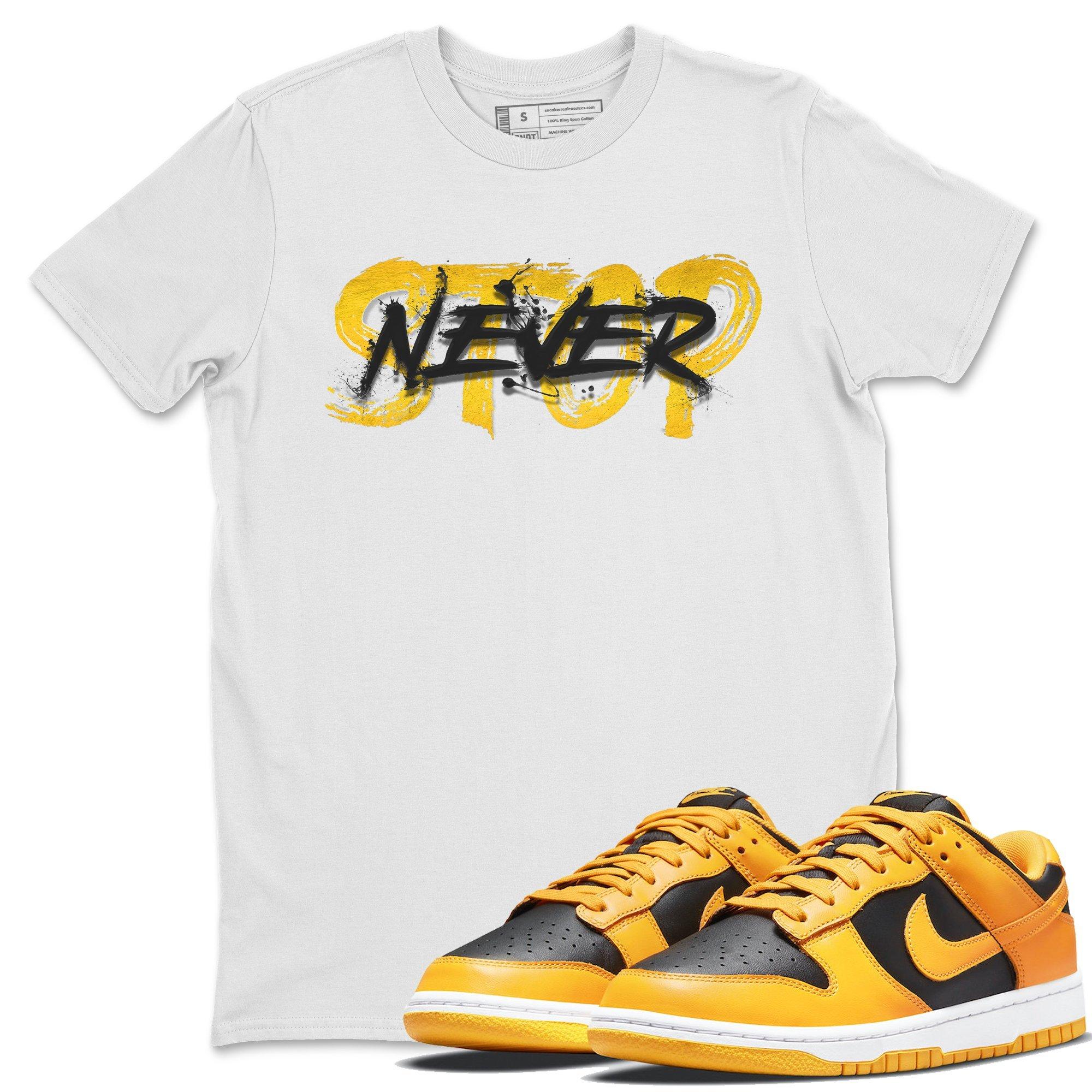 Never Stop Unisex Tops - Dunk Championship Goldenrod