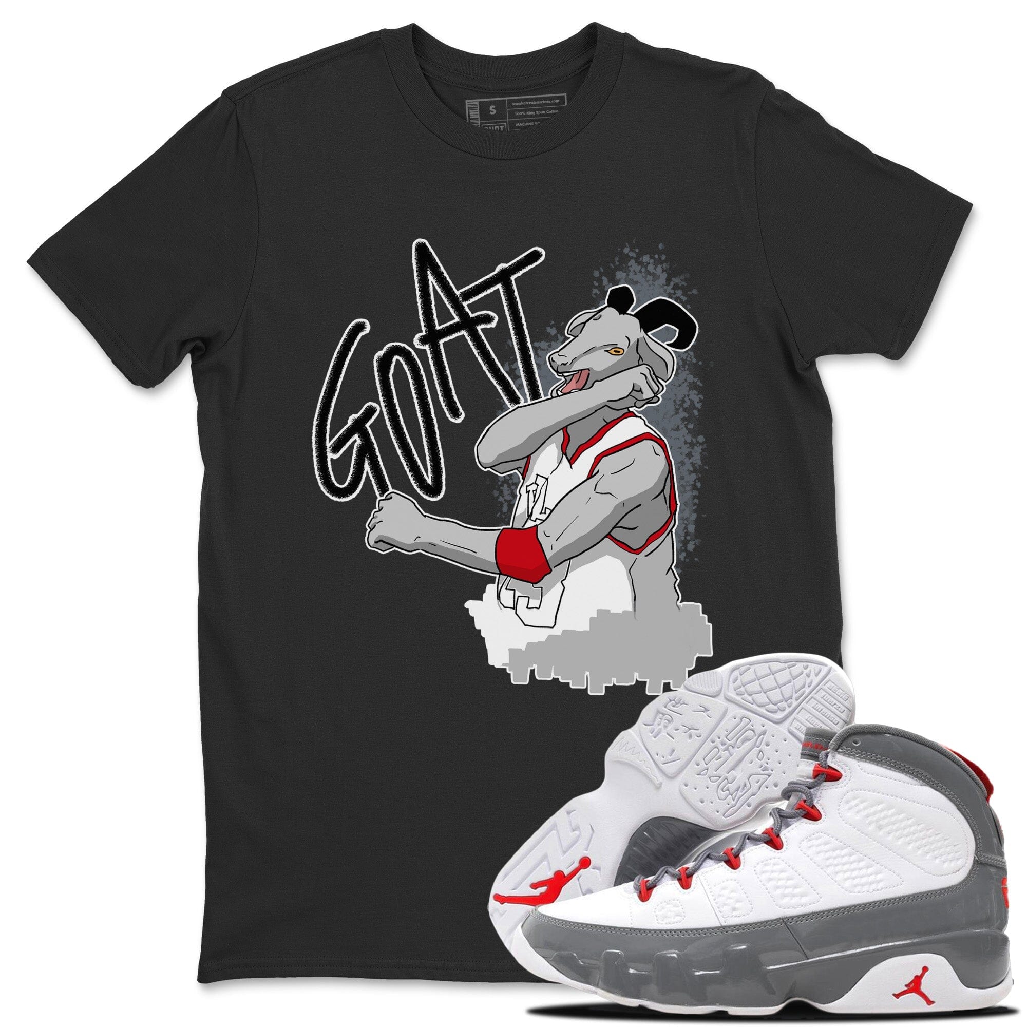 Screaming Goat Unisex Tops - Air Jordan 9 Fire Red