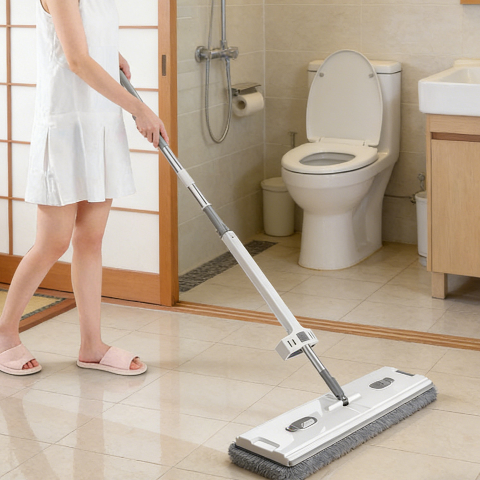 Effortless cleaning with powerful suction mop