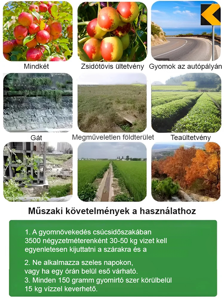 🌿gyomirtó，az EU peszticid-szabályozásnak,3 óra után első hatás,Alapos gyomirtás, nem károsítja a talajt.
