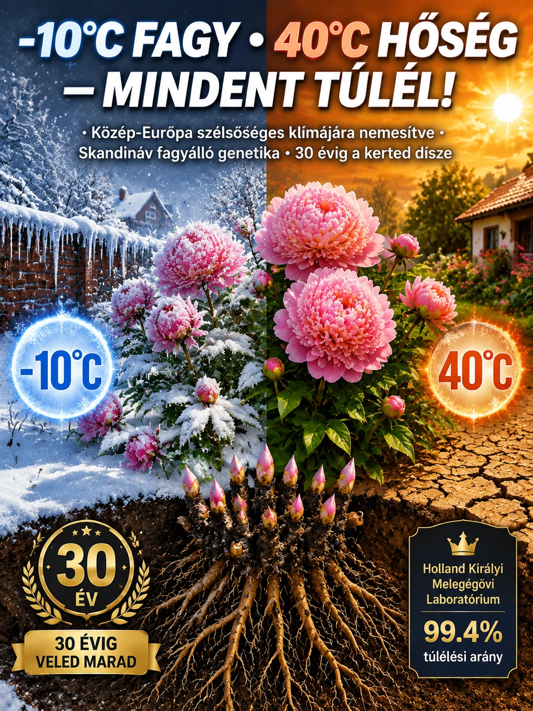 🐝Egyszer ülteted, évről évre virágzik!Bírja a -20 °C fagyot és a 40 °C hőséget，🌺Szebb, mint a rózsa,illatosabb, mint a parfüm! 