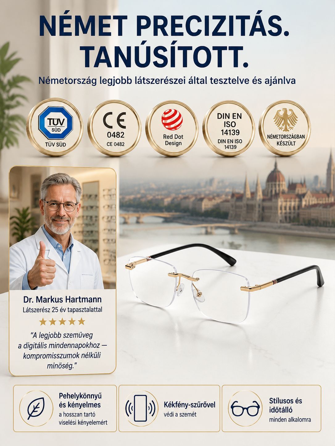 Niemieckie inteligentne okulary – 1+1 gratis.