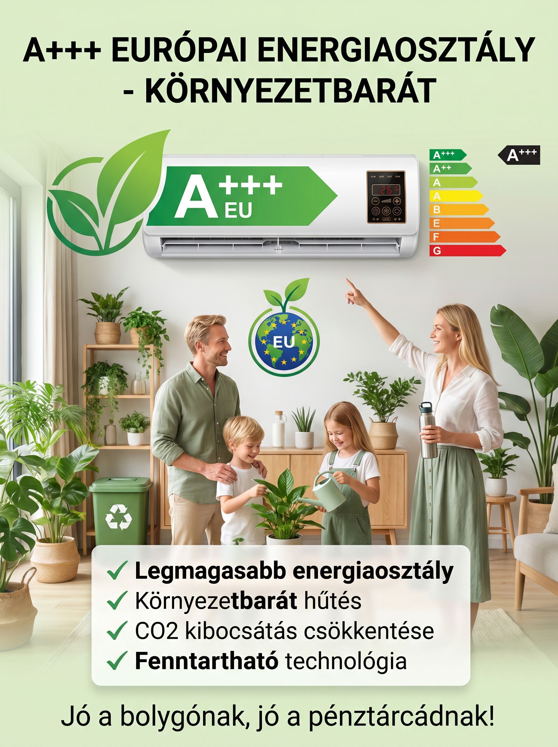 ✨Latest German air conditioner，nem kell fúrni, nem kell kivezető cső, Plug and play, 32°C → 22°C – 3 másodperc alatt hűt! 