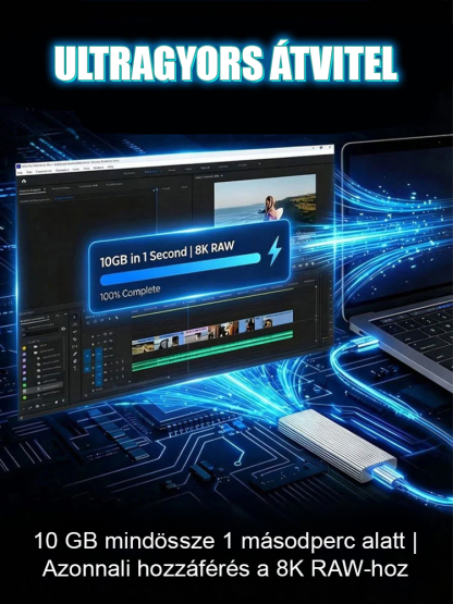 16 TB-os Super SSD,akár 1000 MB/s átviteli sebességet, 2 óra HD videó átvitele mindössze 3 perc alatt! 🚀