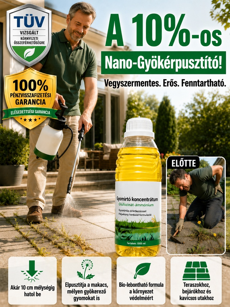 🌿 Vége a bosszantó gyomoknak, bambusznak és vadfüveknek – az egész kertben!