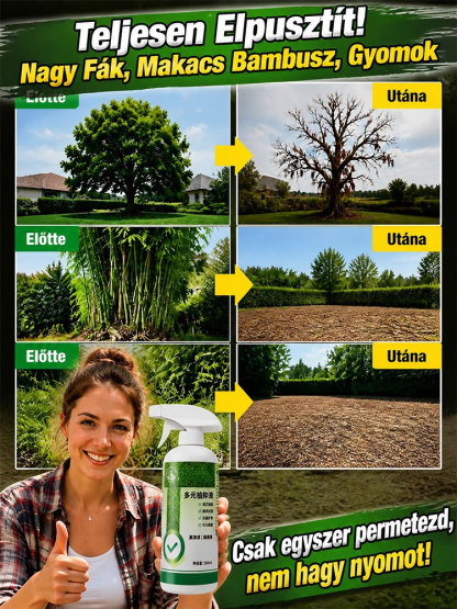 ✨Csak egyszer permetezz – 5 évig gyommentes! 100% glifozátmentes, 8x gyorsabb hatás.
