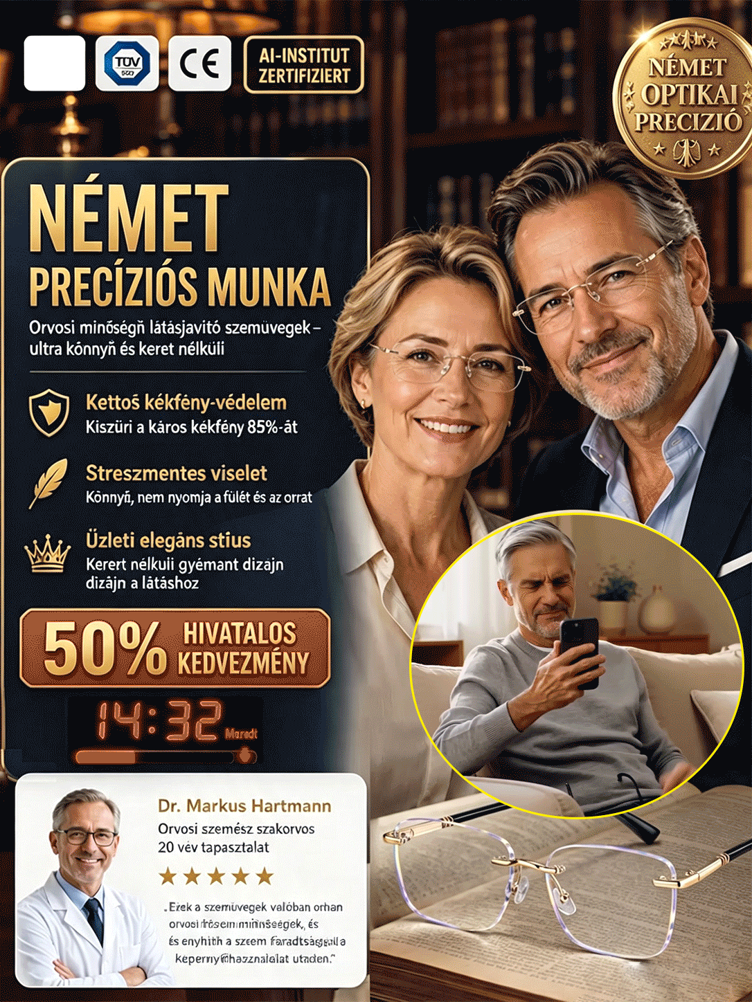 Niemieckie inteligentne okulary – 1+1 gratis.