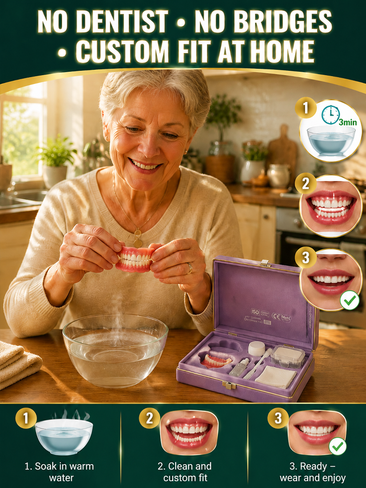 ✨ Instant Perfect Smile! Custom-Fit Cosmetic Veneers 🦷