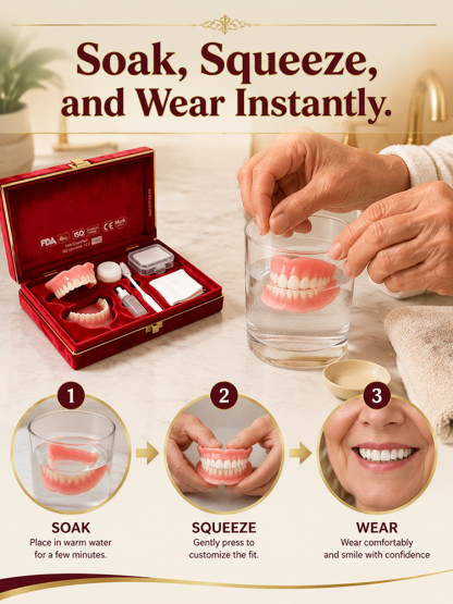 ✨ Instant Perfect Smile! Custom-Fit Cosmetic Veneers 🦷