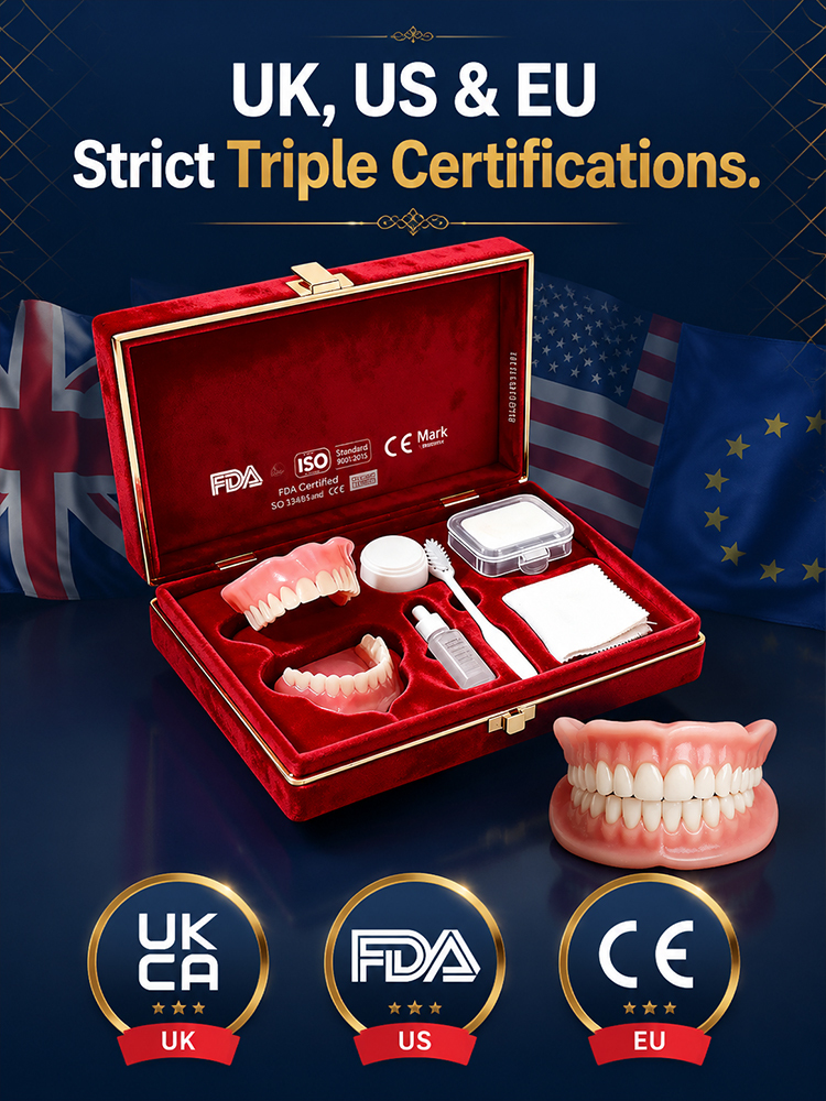 ✨ Instant Perfect Smile! Custom-Fit Cosmetic Veneers 🦷